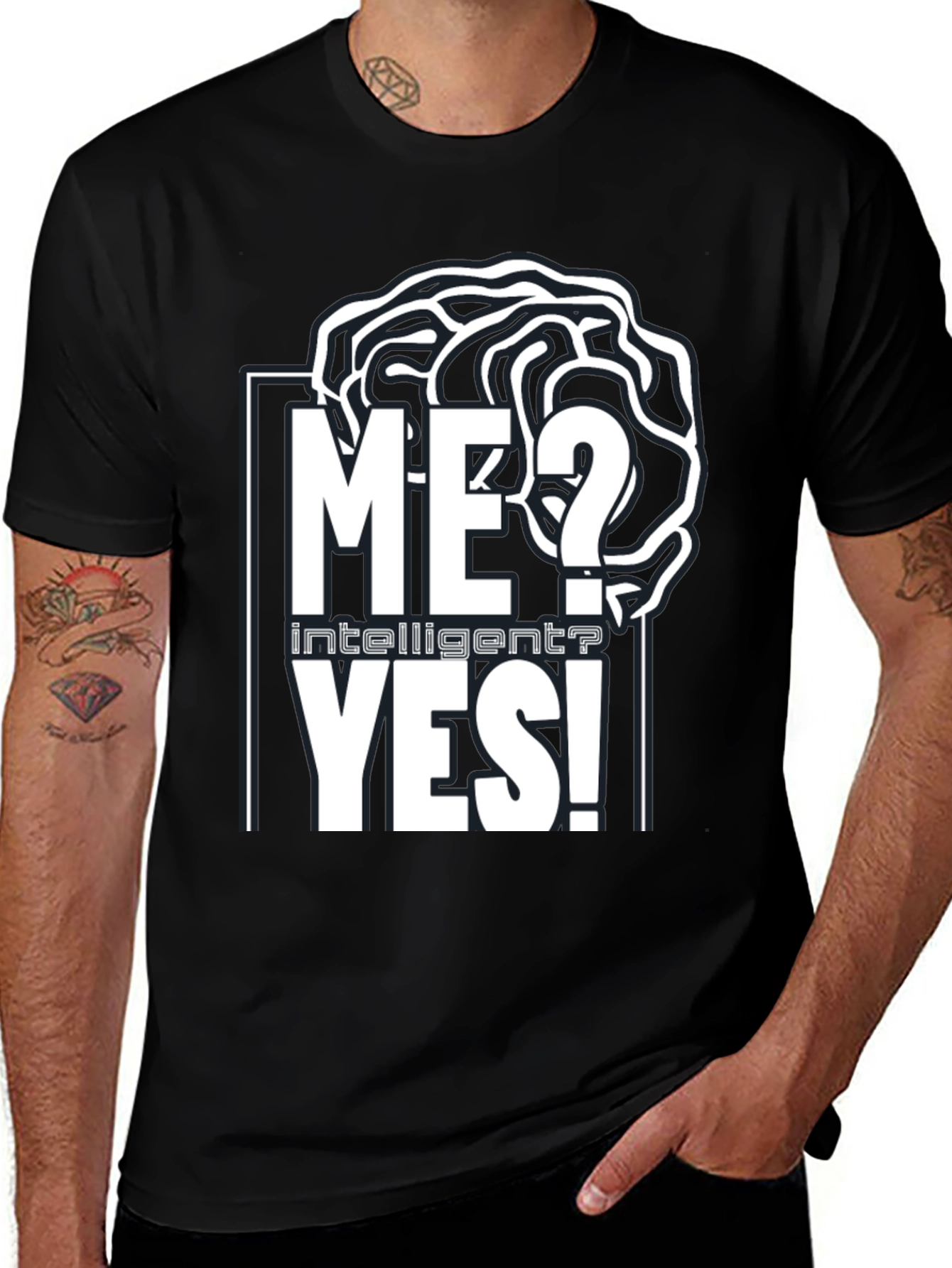 Variant 25 of Intelligent YES! T-Shirt - Brain Design