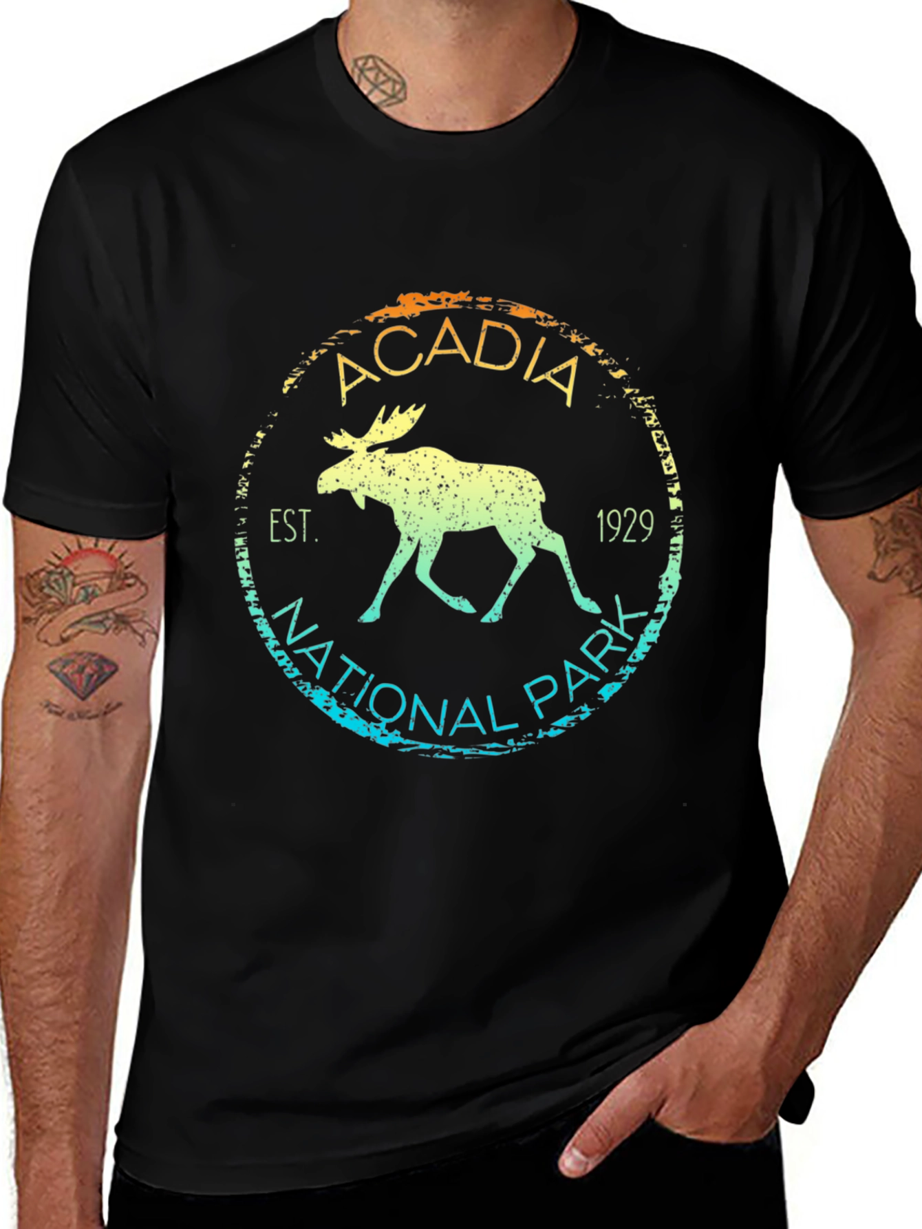 Acadia National Park Moose Graphic Tee