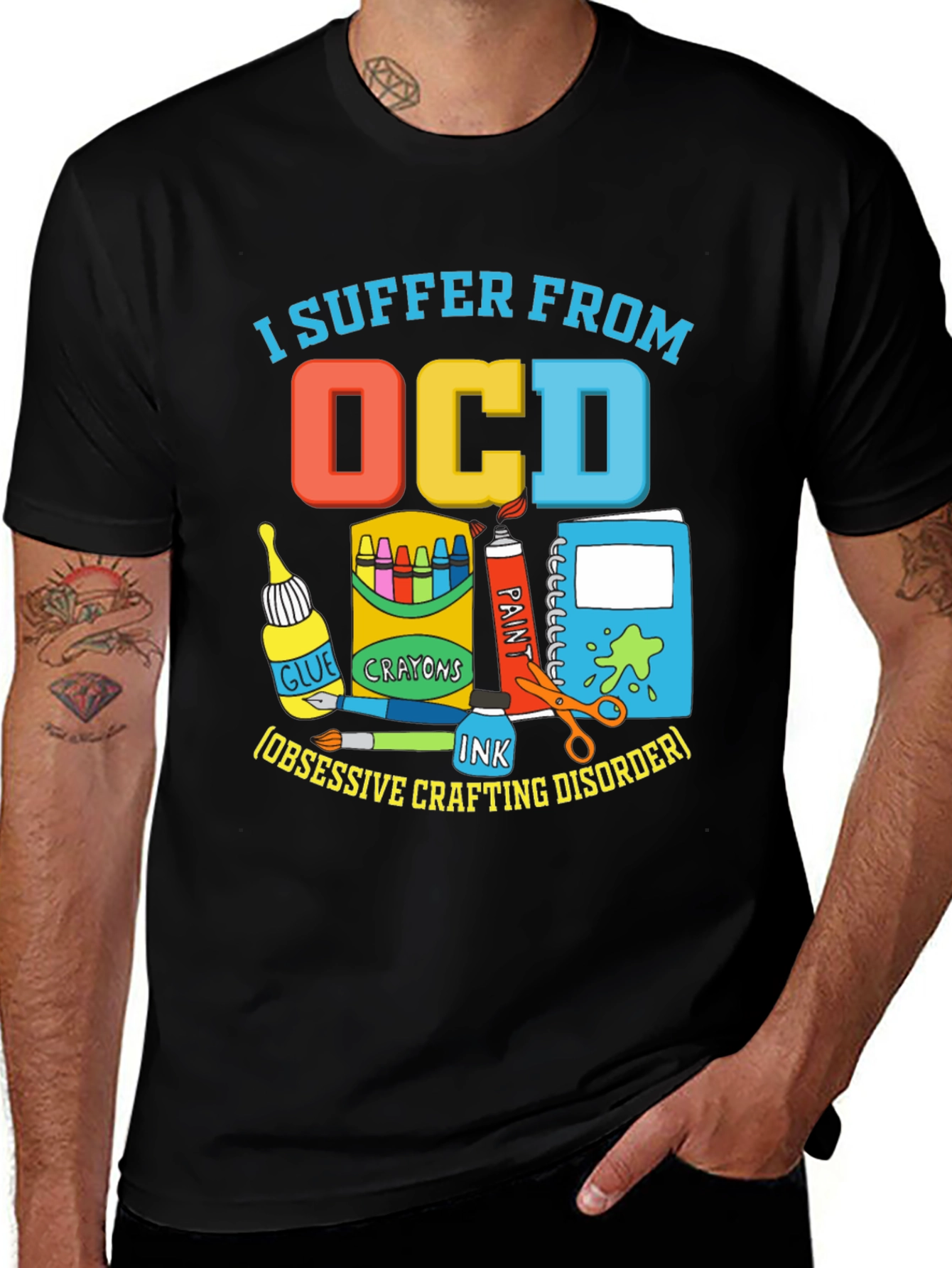 Variant 14 of Crafting OCD T-Shirt - Obsessive Crafter Disorder