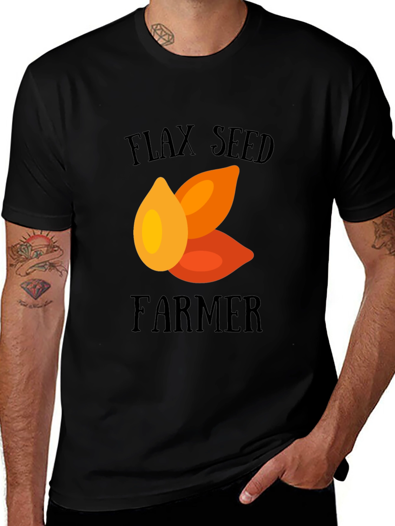 Flax Seed Farmer Graphic Tee - Unique Design