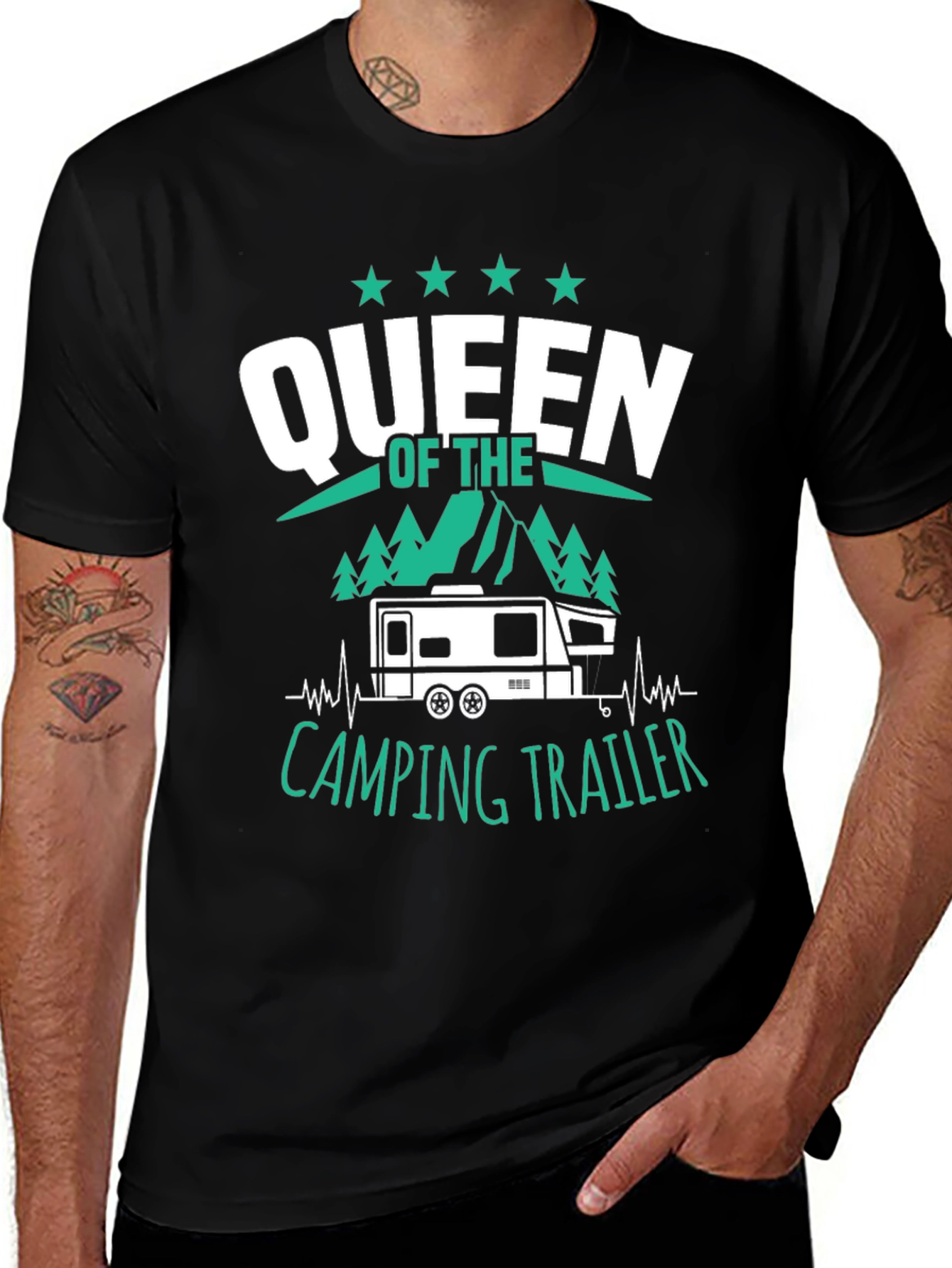 Variant 16 of Queen of the Camping Trailer Graphic T-Shirt