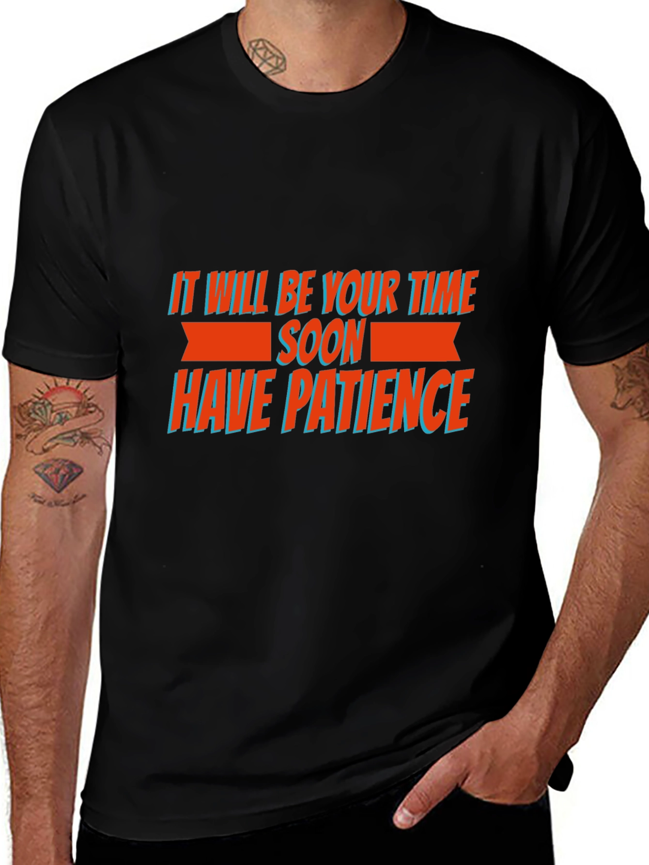 Variant 7 of Motivational Graphic Tee - Have Patience T-Shirt