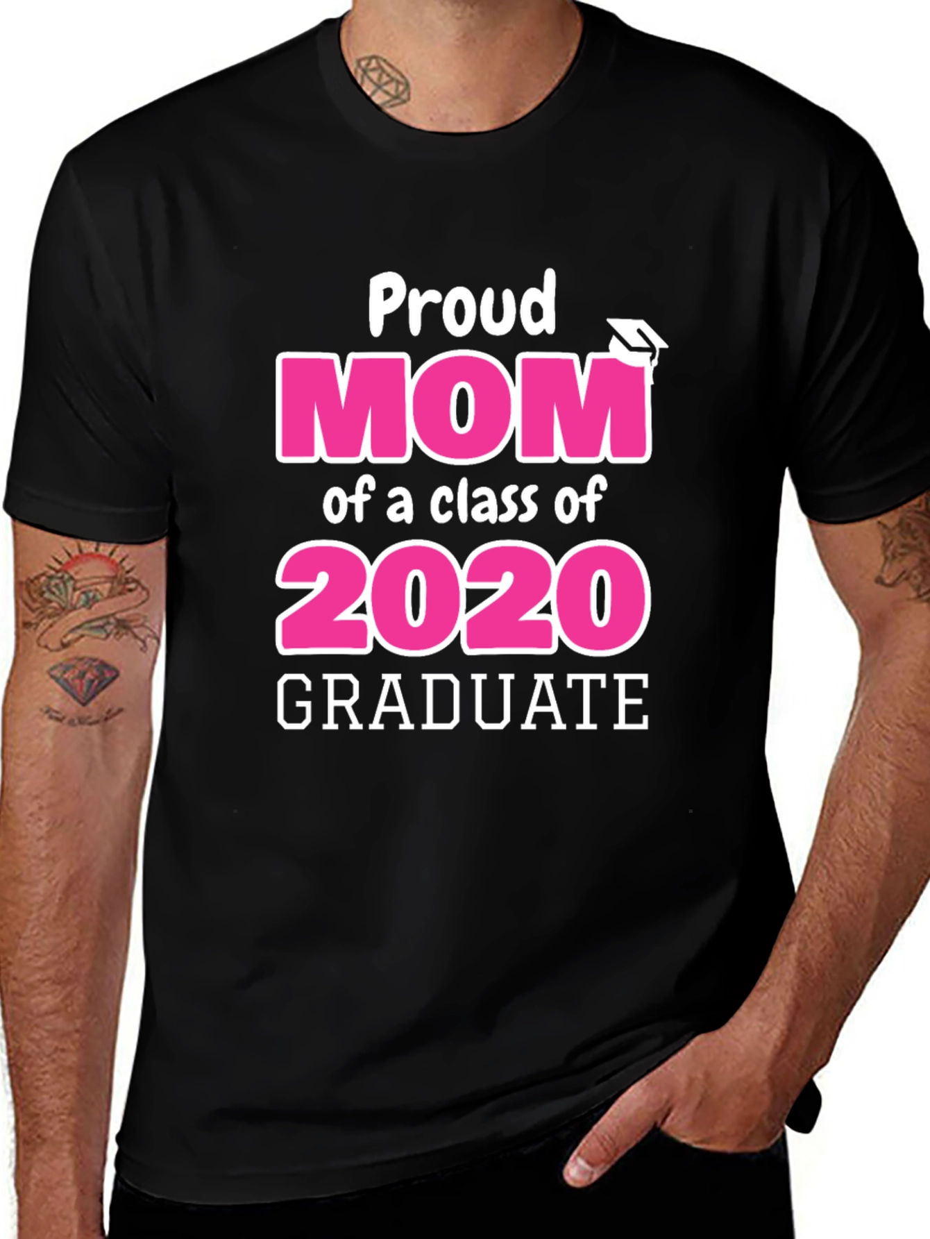 Variant 25 of Proud Mom Class of 2020 Graduate Graphic T-Shirt