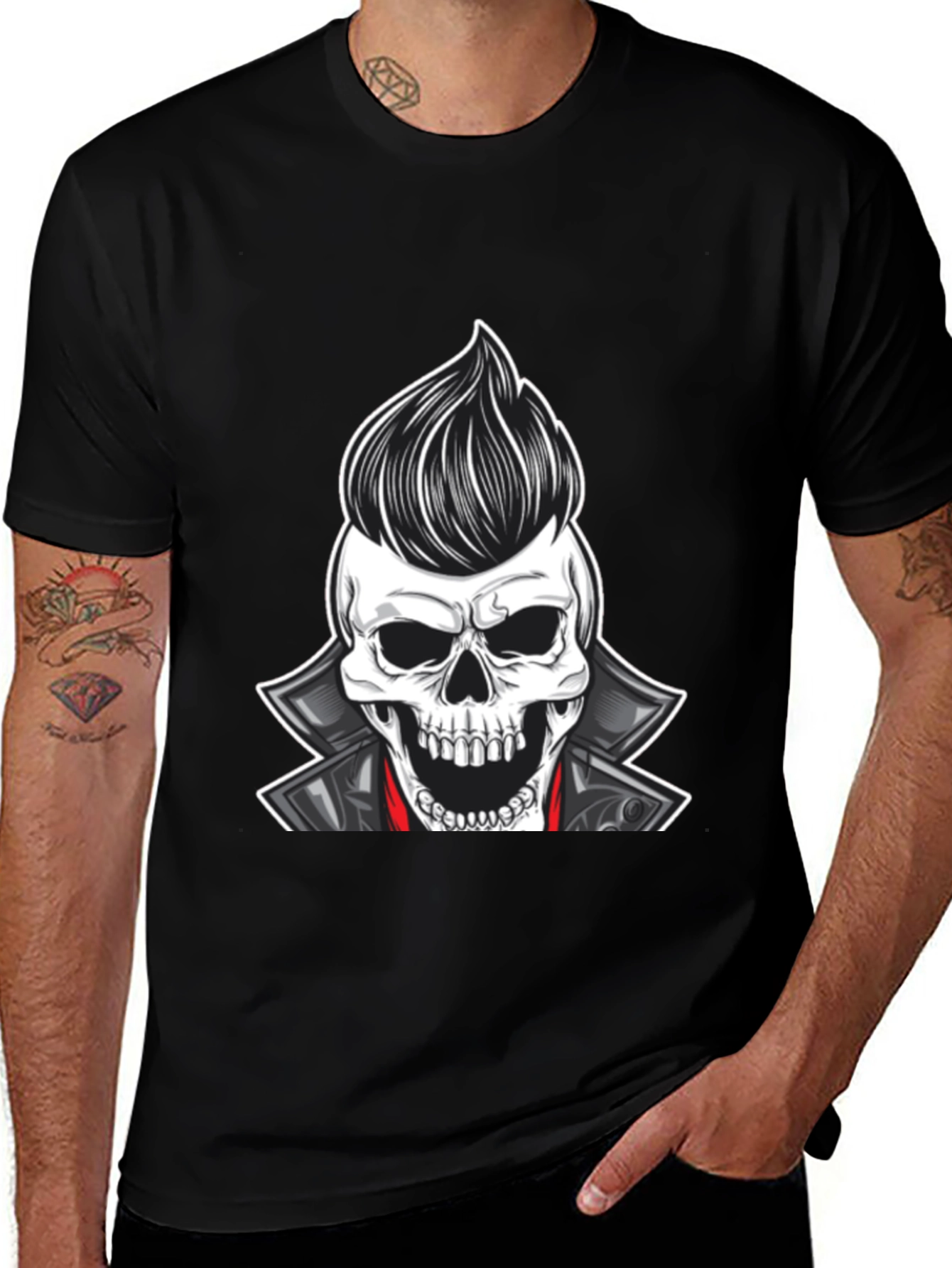 Variant 18 of Skull Rocker T-Shirt - Cool & Edgy Design