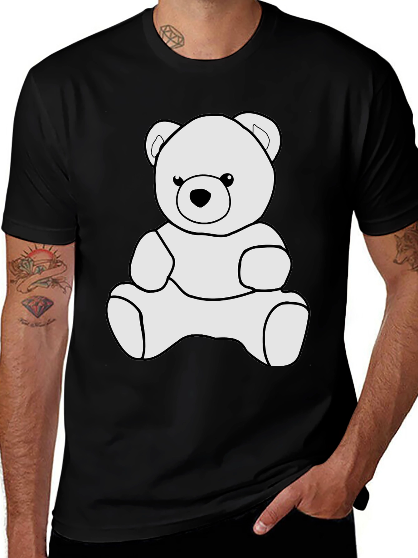 Variant 23 of Cute Teddy Bear Graphic Tee - Soft Cotton Comfort