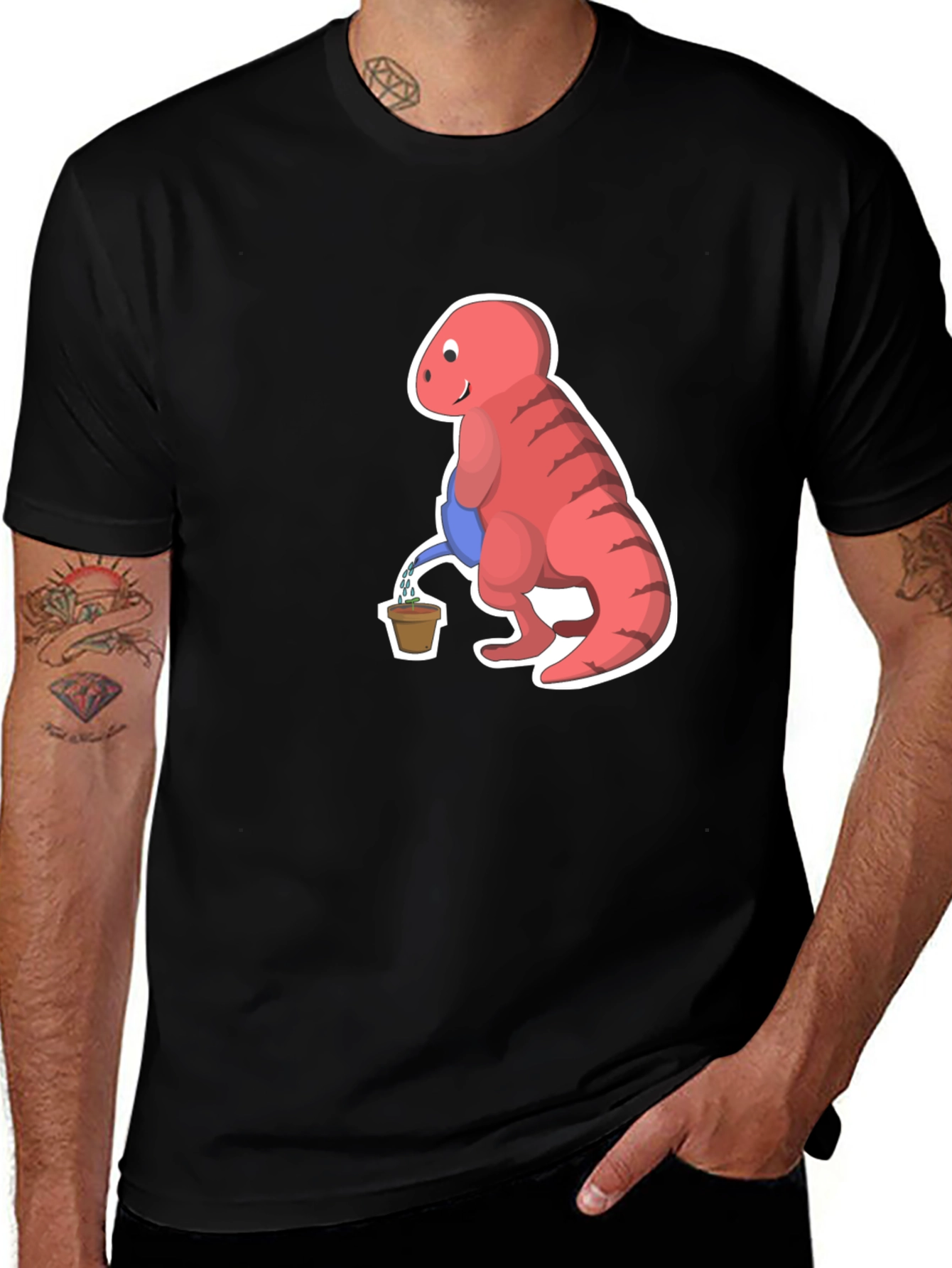 Dino Watering Plant T-Shirt