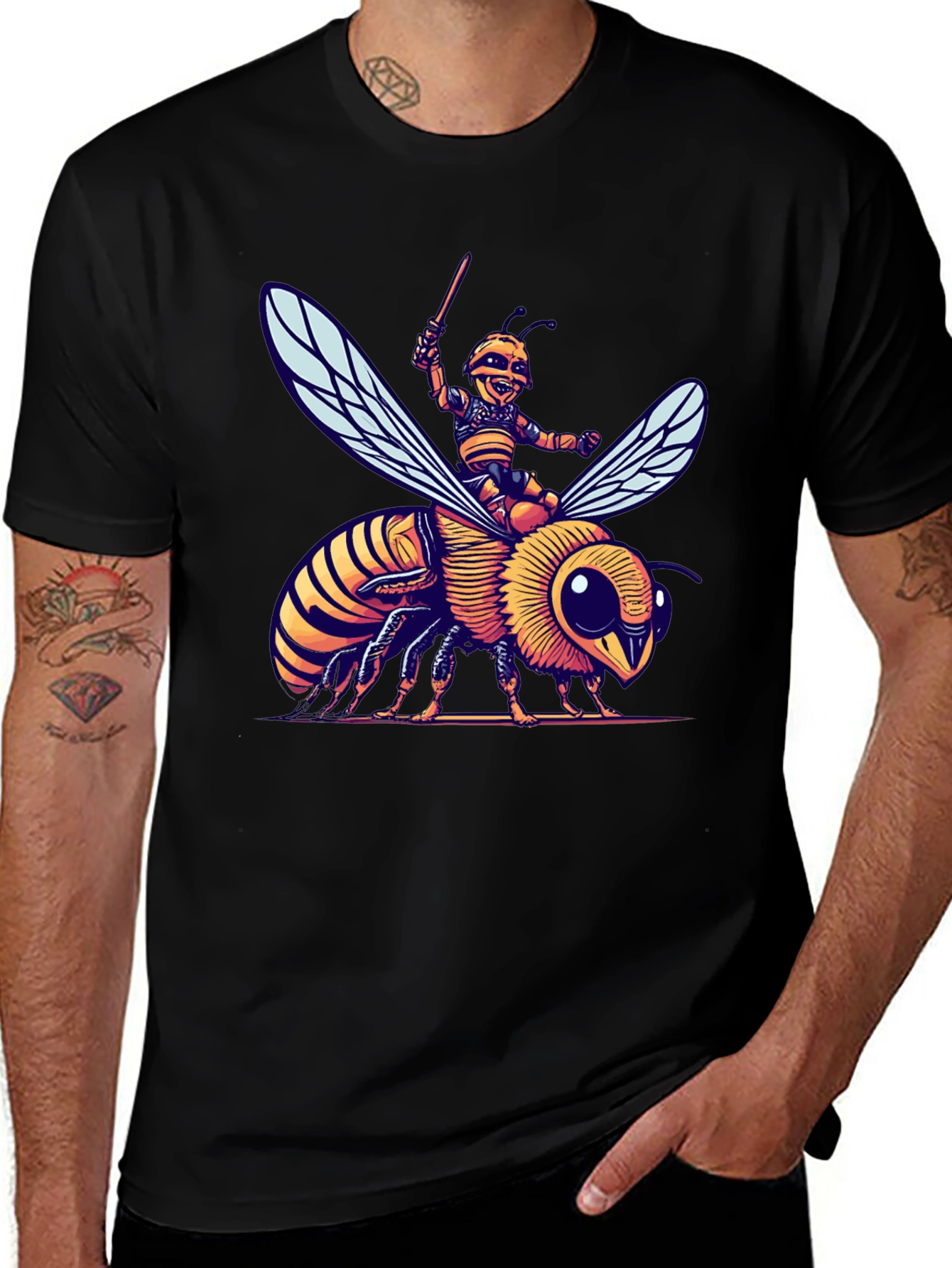 Variant 21 of Bee Rider Graphic T-Shirt - Unique Design