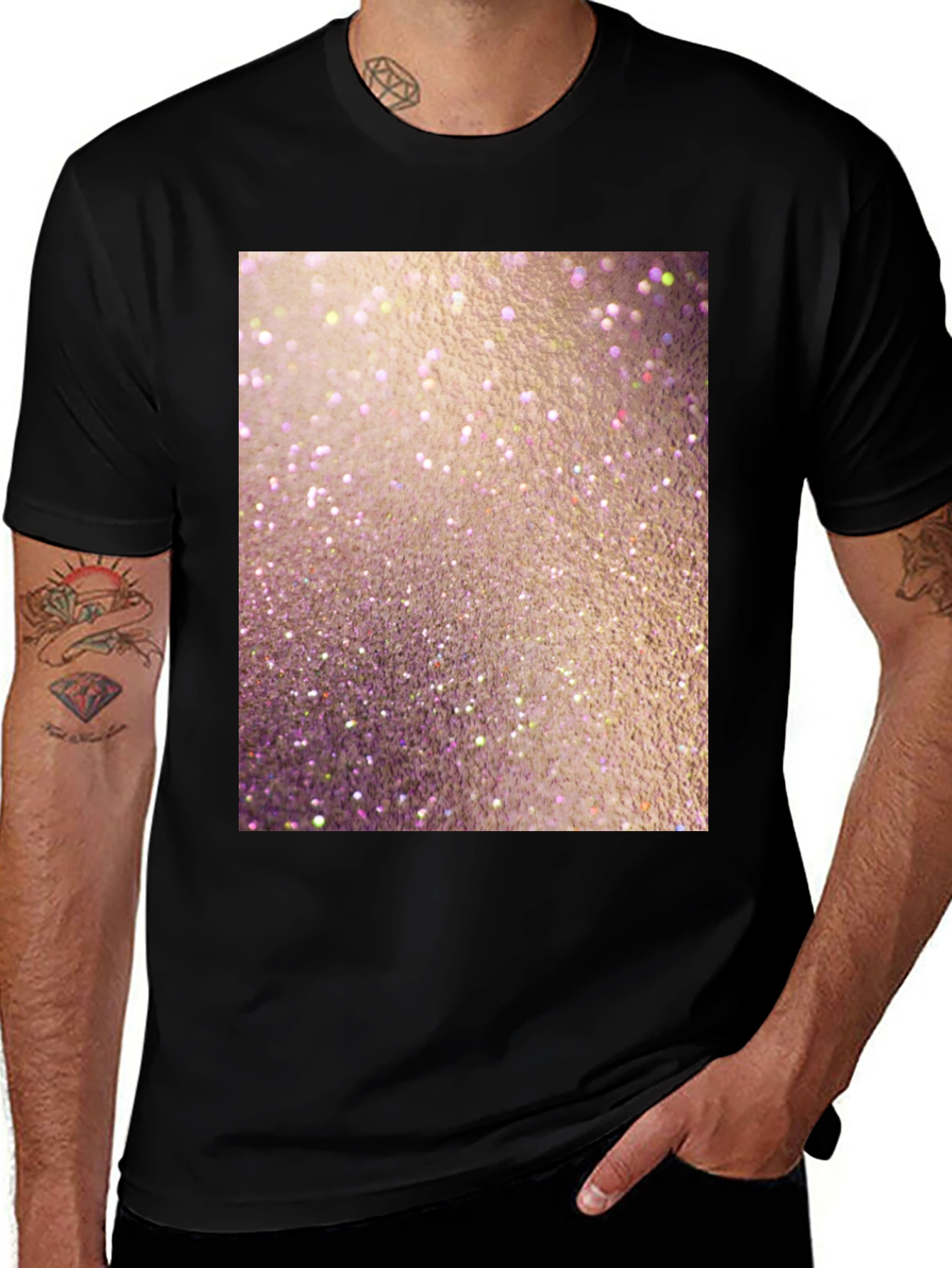 Variant 22 of Glitter Pattern Crewneck T-Shirt