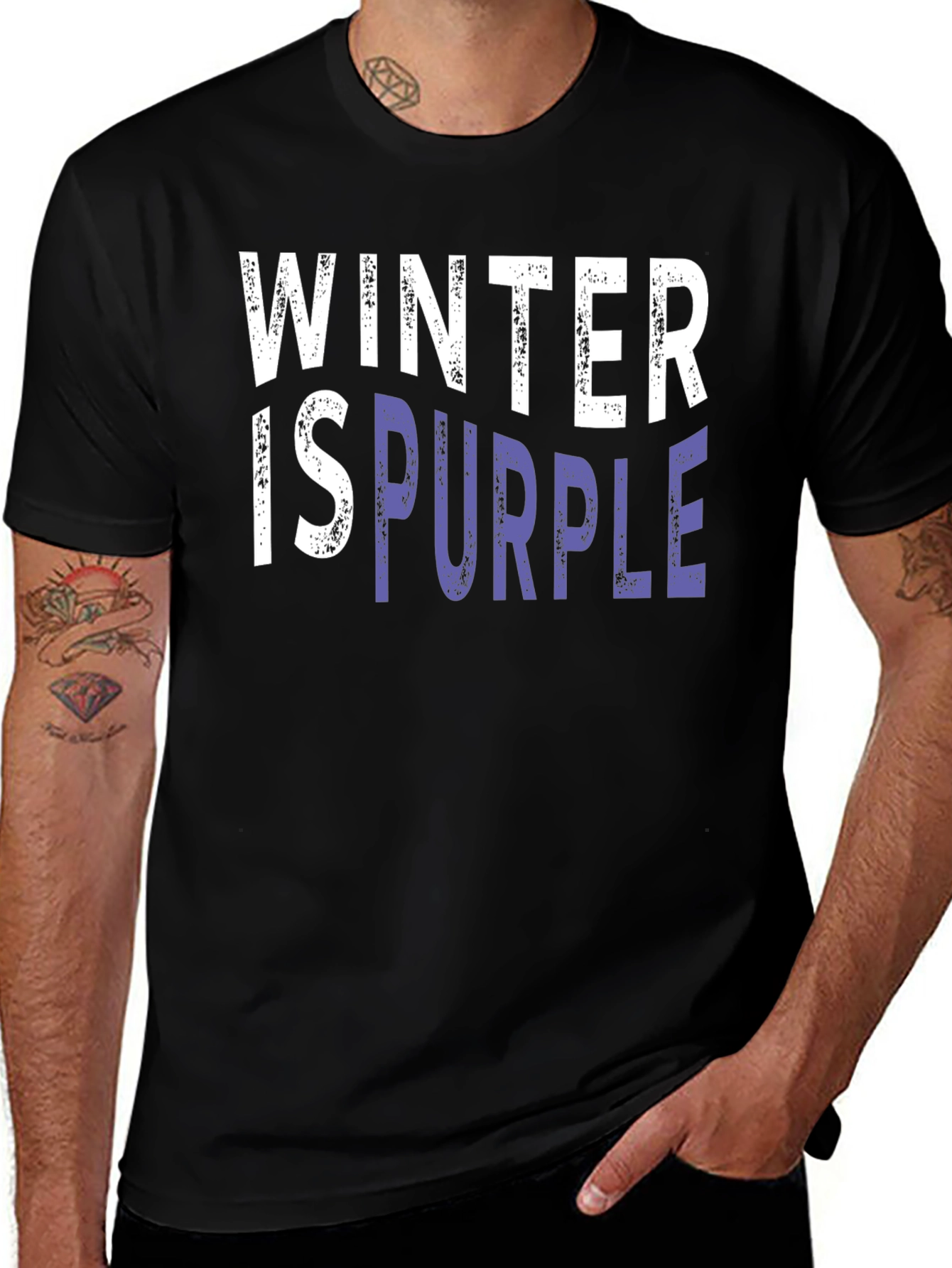 Variant 21 of Winter is Purple Graphic T-Shirt