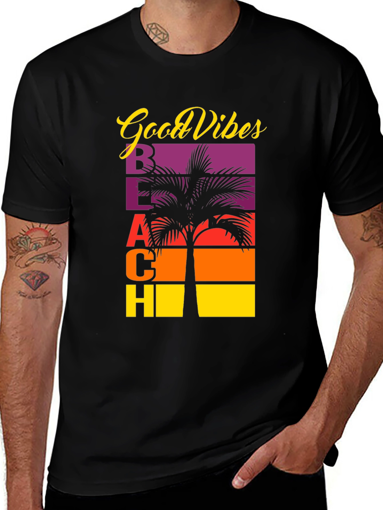 Variant 21 of Good Vibes Beach Graphic T-Shirt