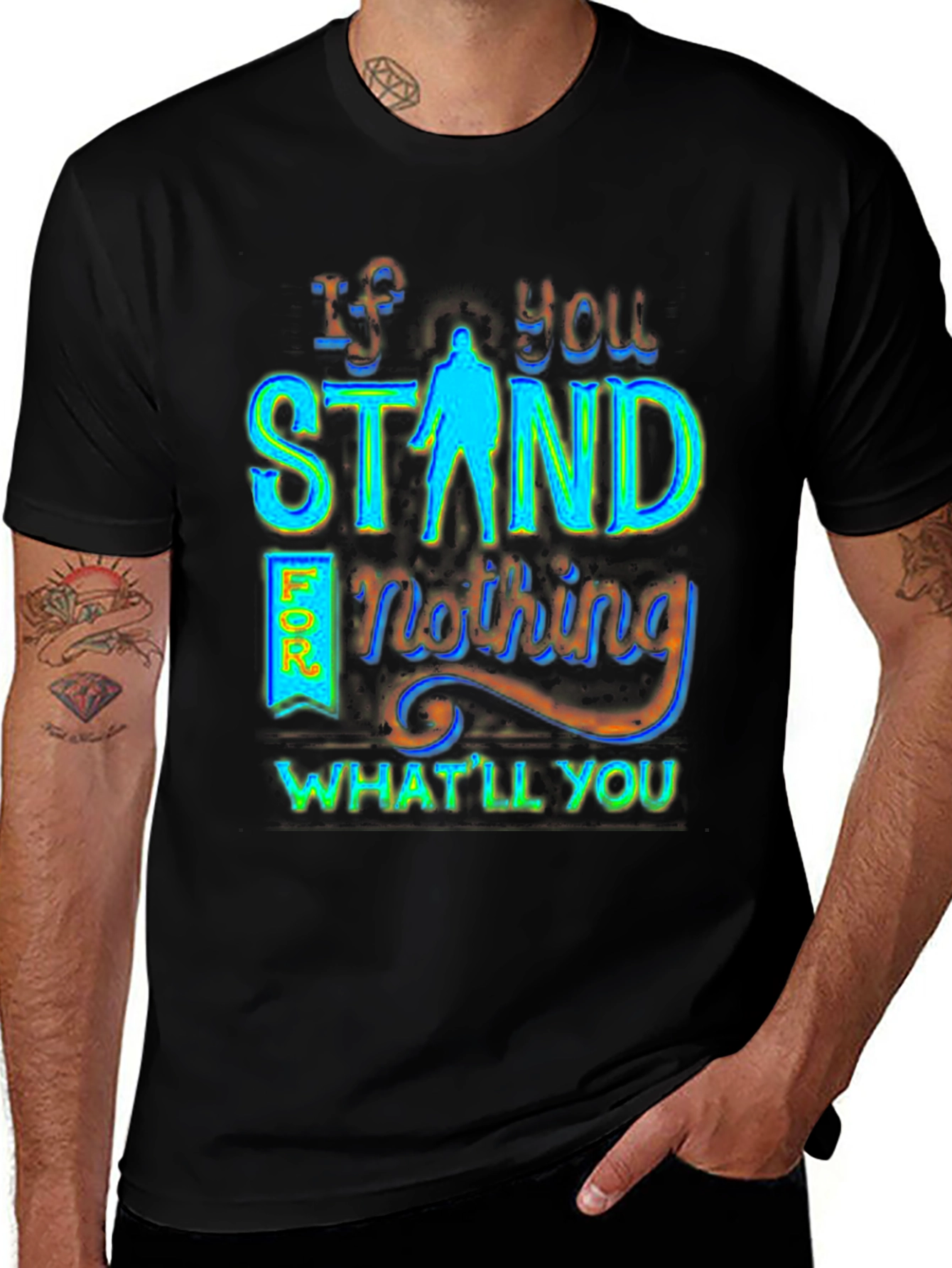 Variant 9 of If You Stand for Nothing Men's T-Shirt