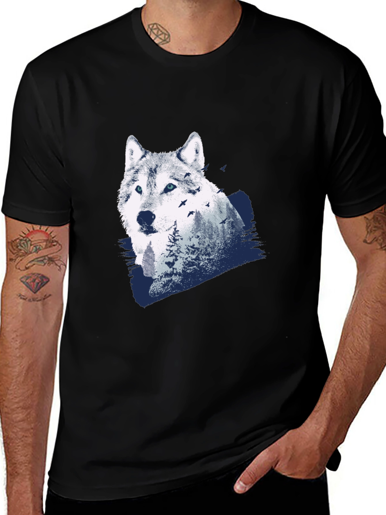 Variant 25 of Wolf Graphic Print T-Shirt