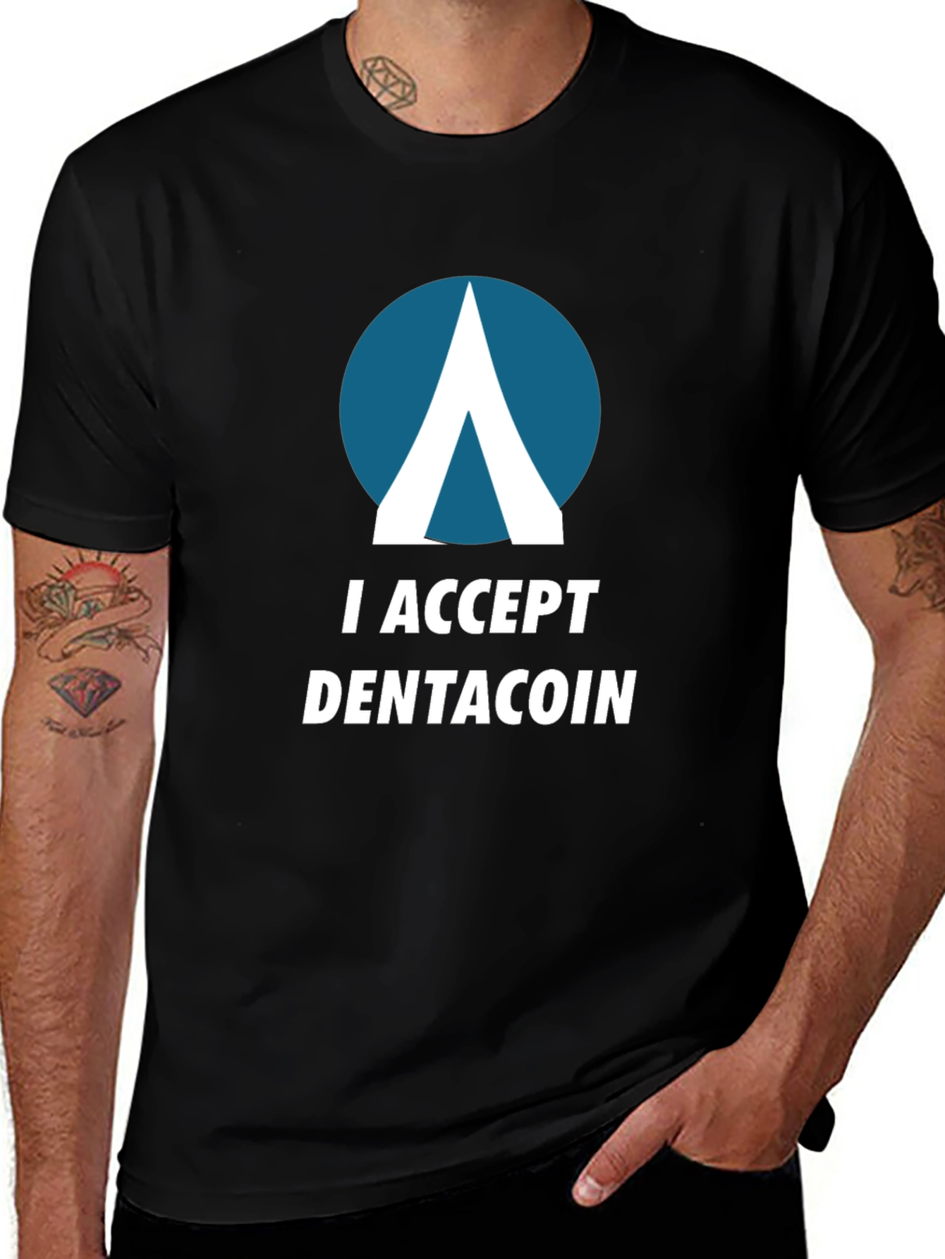 Variant 30 of I Accept Dentacoin T-Shirt - Crypto Tee