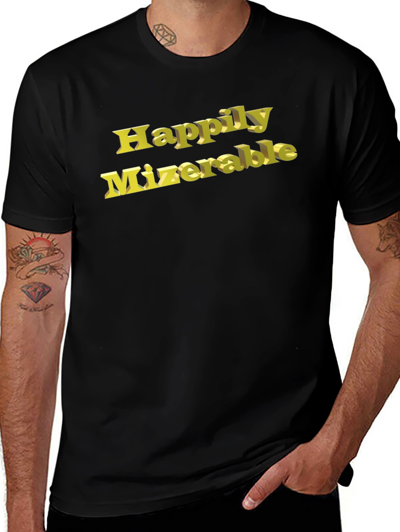 Variant 16 of Happily Miserable Graphic Tee