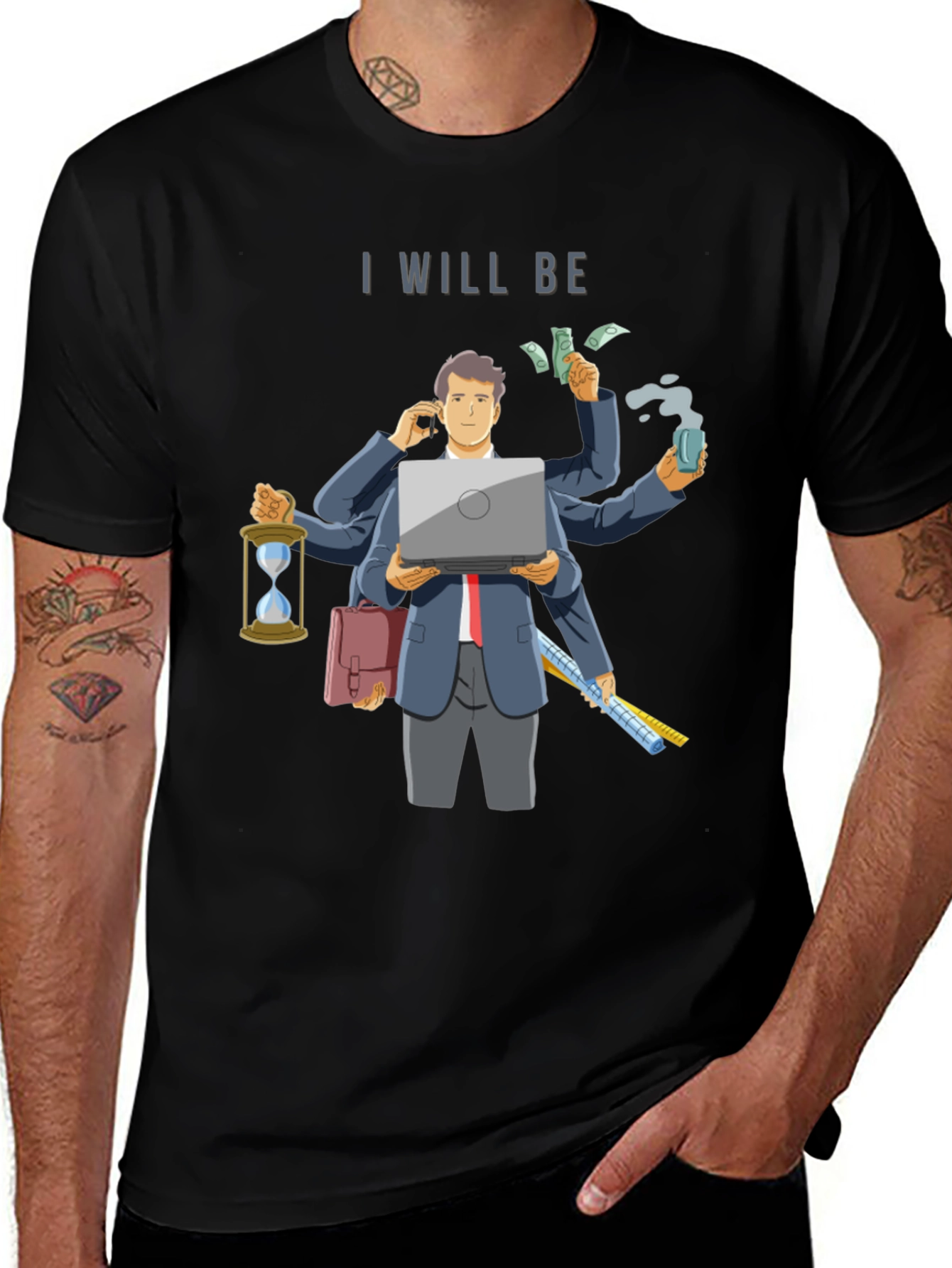 Variant 19 of I Will Be Multitasking T-Shirt - Novelty Graphic Tee