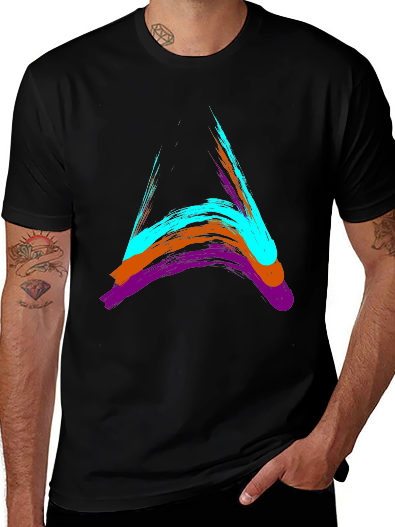 Variant 30 of Abstract Graphic Tee - Brushstroke Style