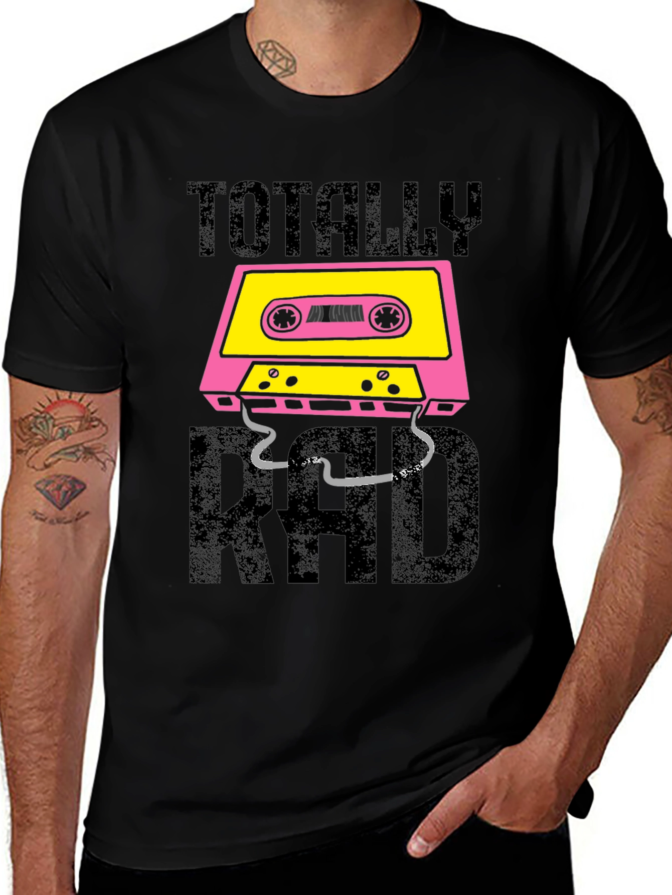 Variant 27 of Totally Rad Cassette Tape Graphic T-Shirt