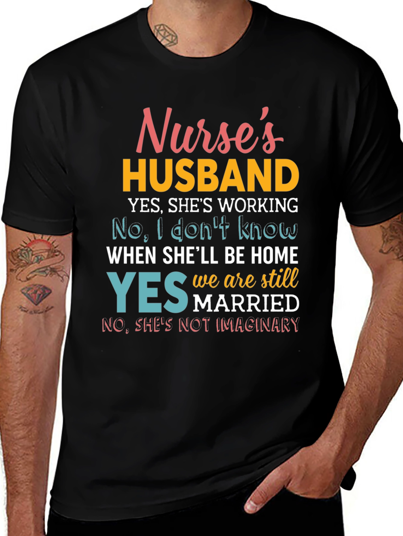 Nurse's Husband T-Shirt Funny Gift