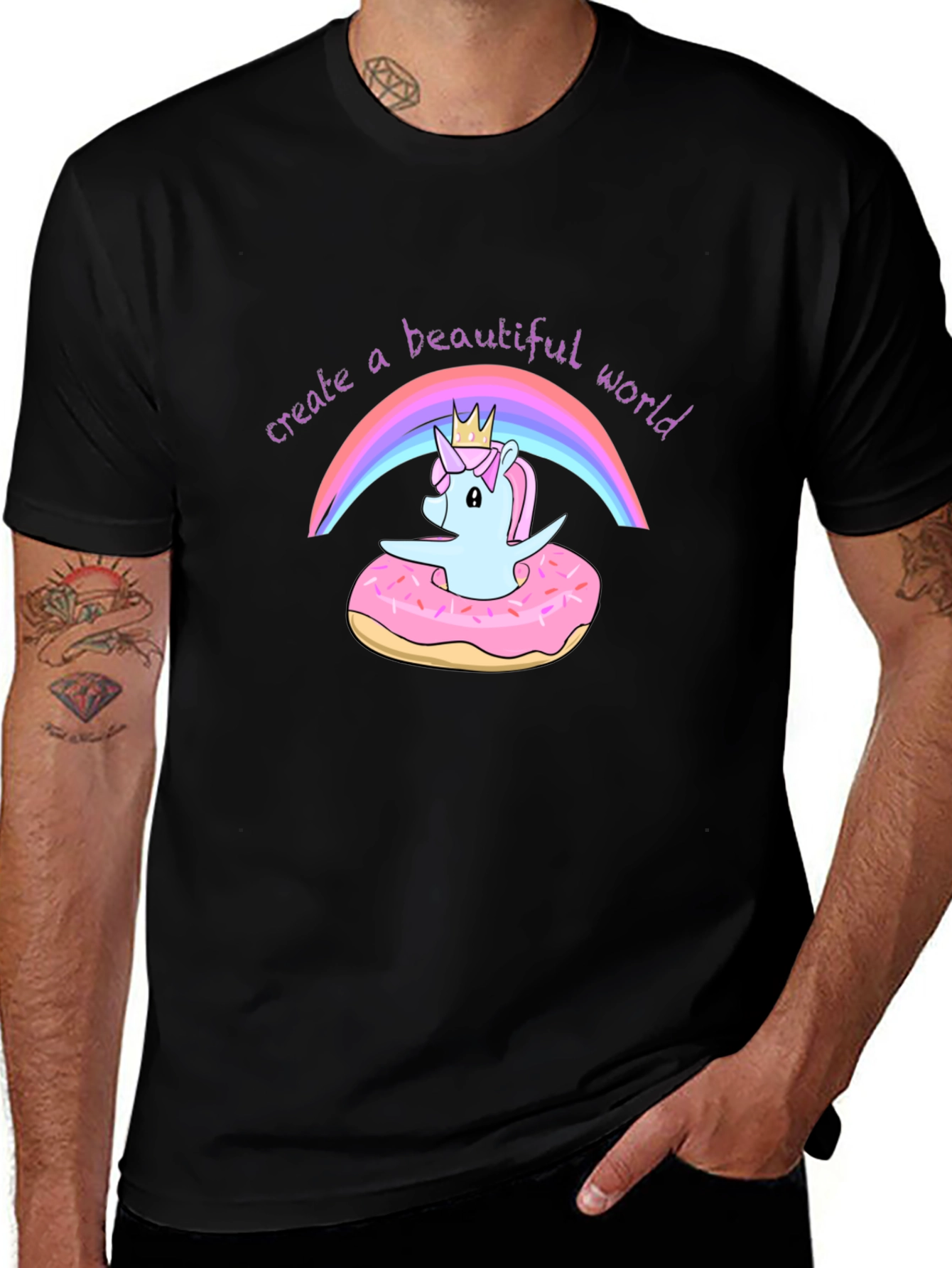 Variant 18 of Unicorn Rainbow Graphic Tee