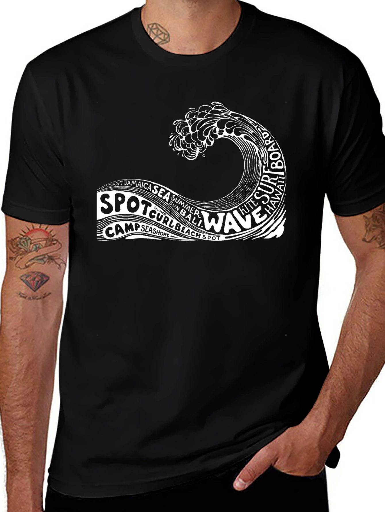Variant 2 of Surf Wave Graphic T-Shirt - Beach Vibes