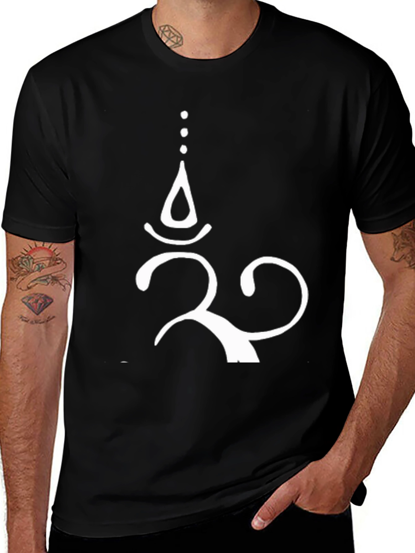 Variant 14 of Om Symbol Graphic Black T-Shirt