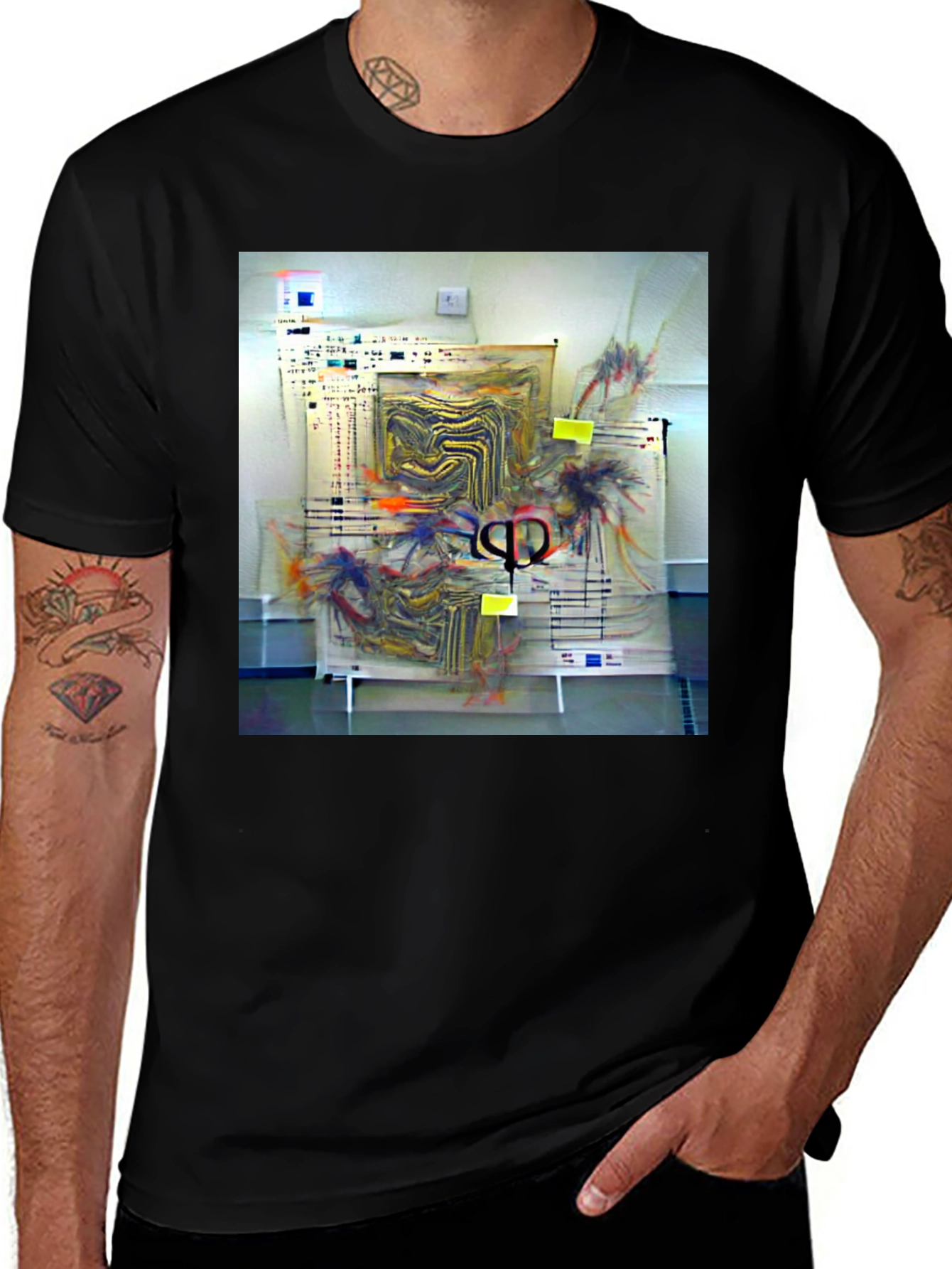 Variant 11 of Abstract Art Black T-Shirt