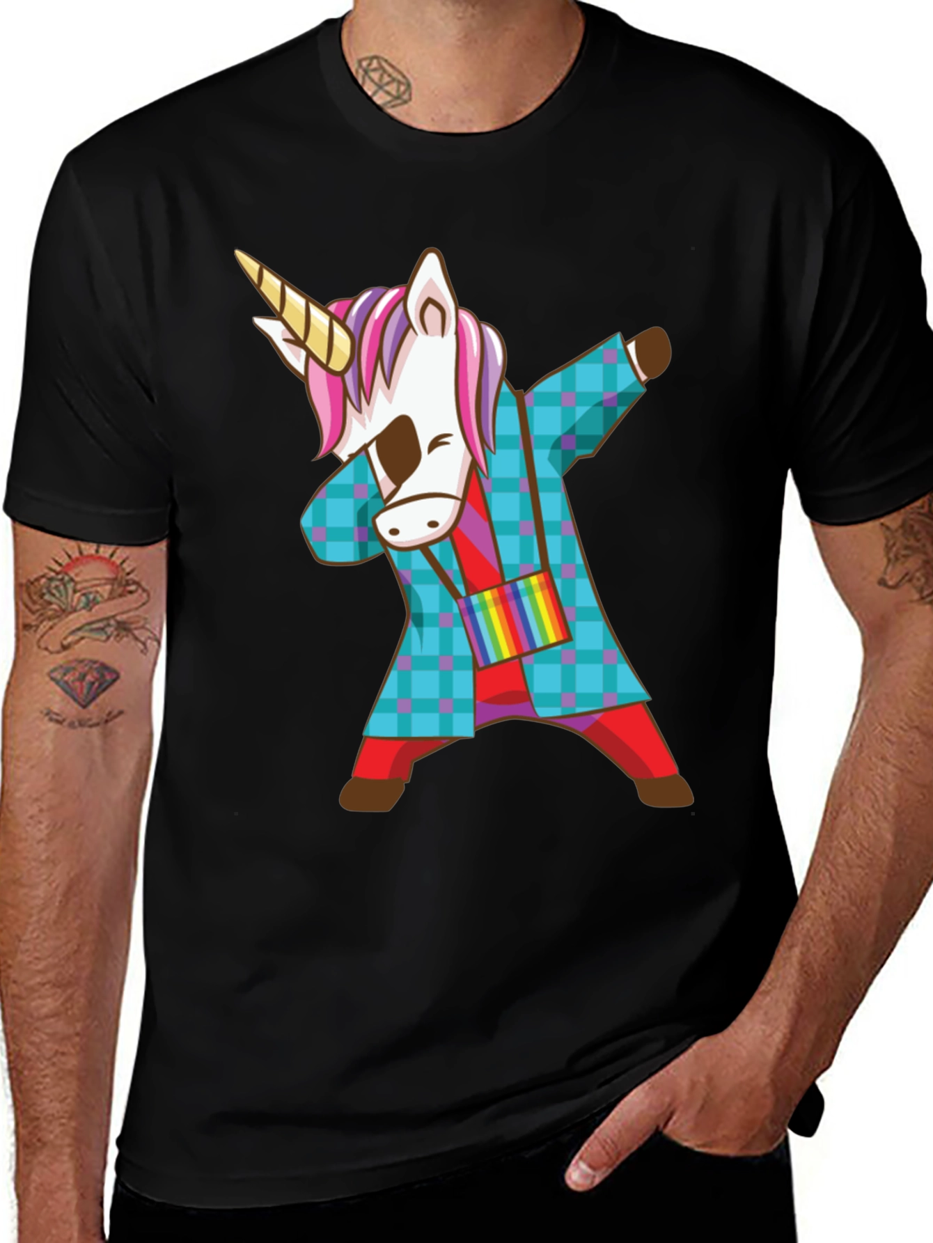 Variant 10 of Unicorn Dab Rainbow T-Shirt