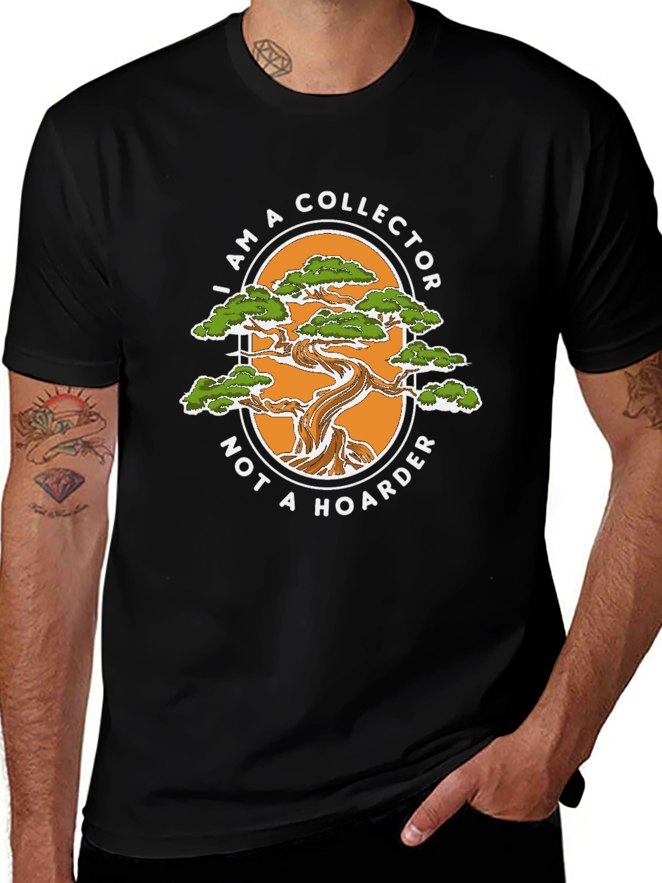 Variant 13 of Collector Not A Hoarder T-Shirt - Bonsai Tree Design