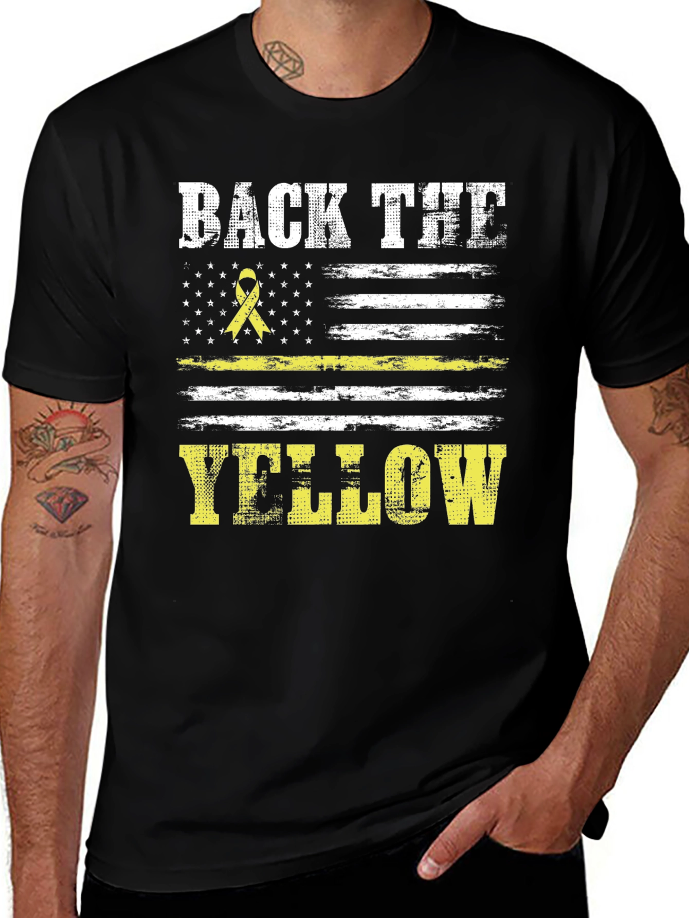 Variant 19 of Back the Yellow T-Shirt - Support Our Heroes