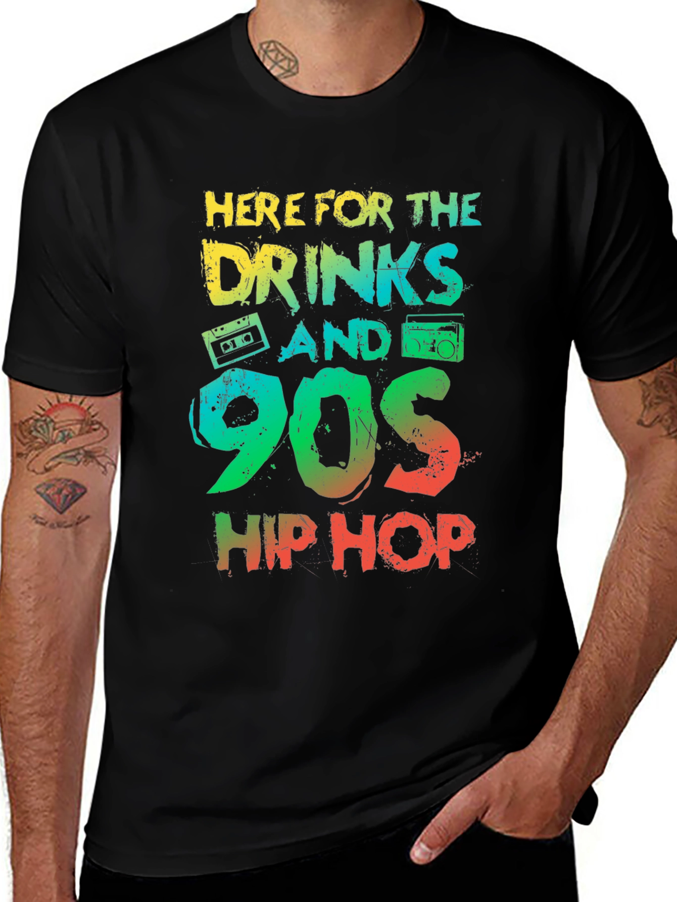 Variant 19 of 90s Hip Hop Drinks Graphic Tee