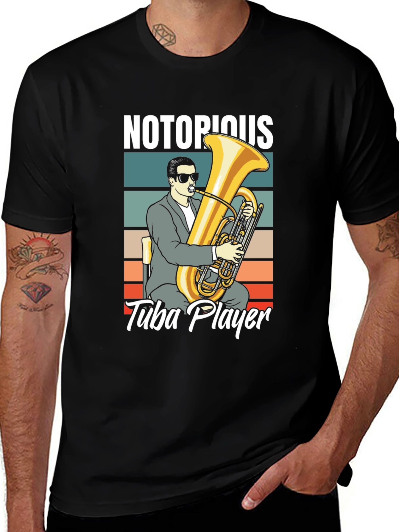 Variant 8 of Notorious Tuba Player Graphic Tee