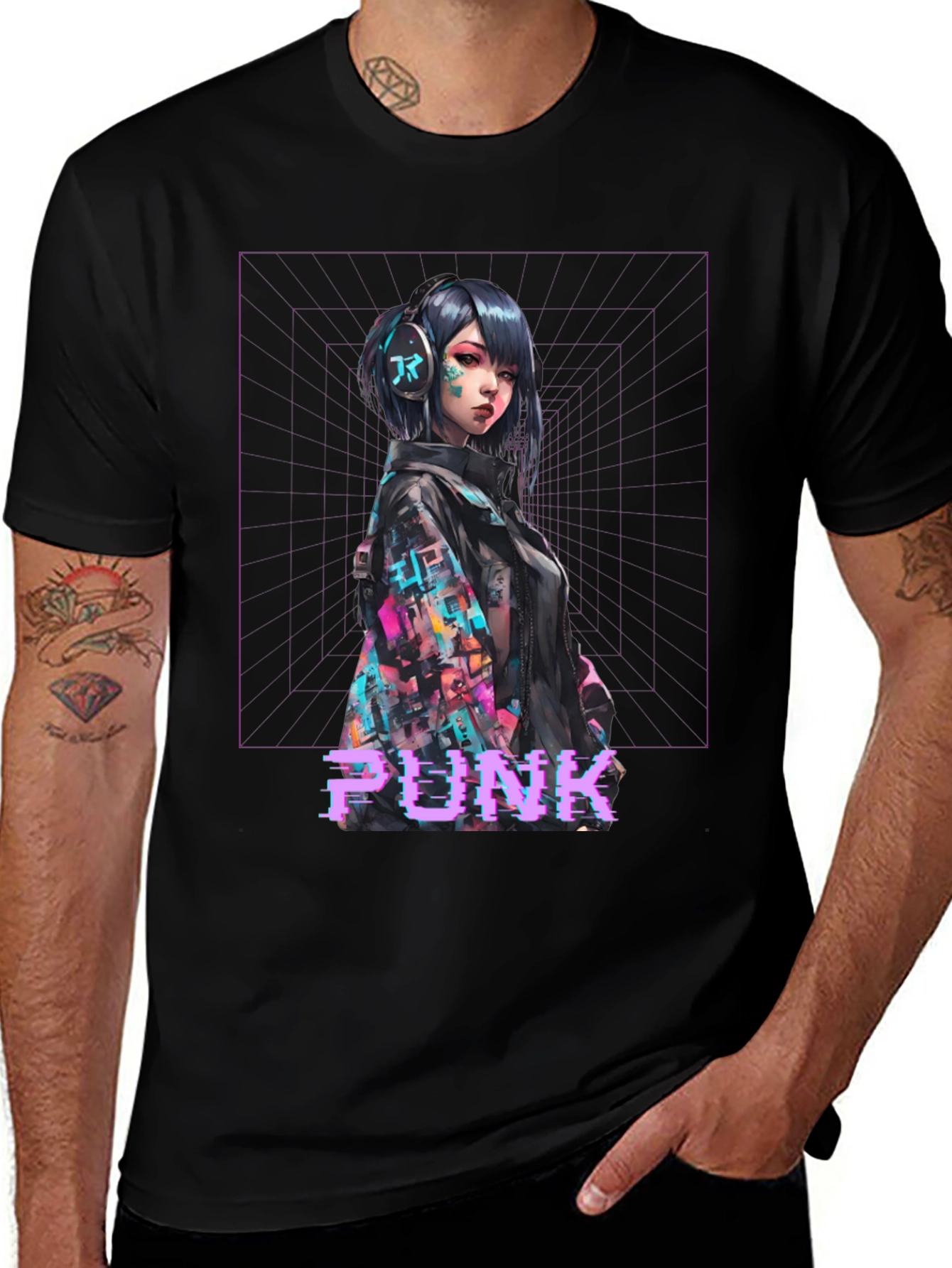 Variant 14 of Cyberpunk Girl Graphic T-Shirt