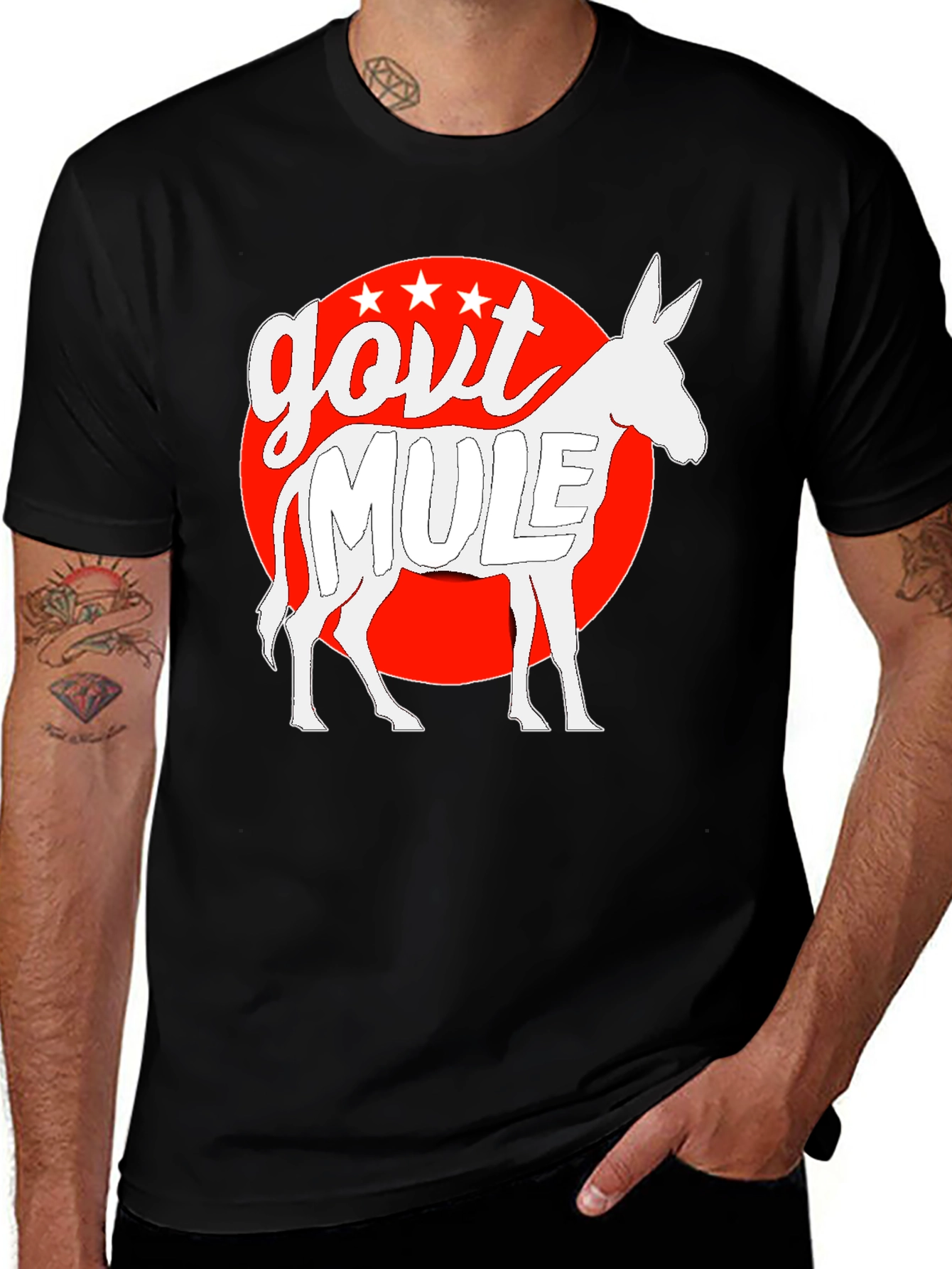 Variant 19 of Gov't Mule Graphic T-Shirt - Black Cotton Tee