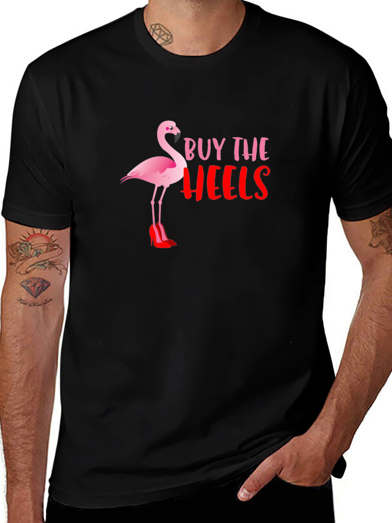 Variant 6 of Buy The Heels Flamingo Graphic T-Shirt