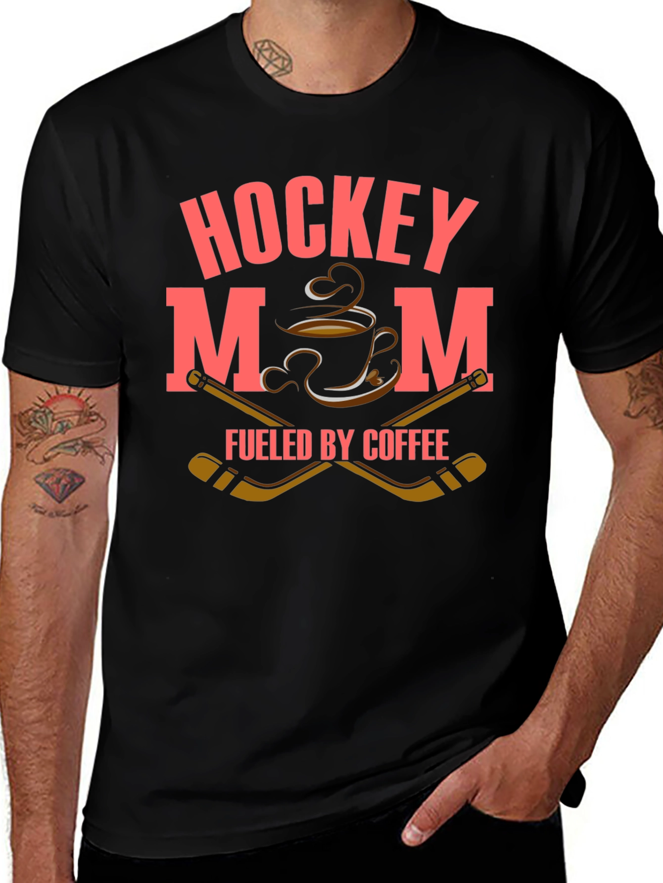 Variant 11 of Hockey Mom Fueled By Coffee T-Shirt