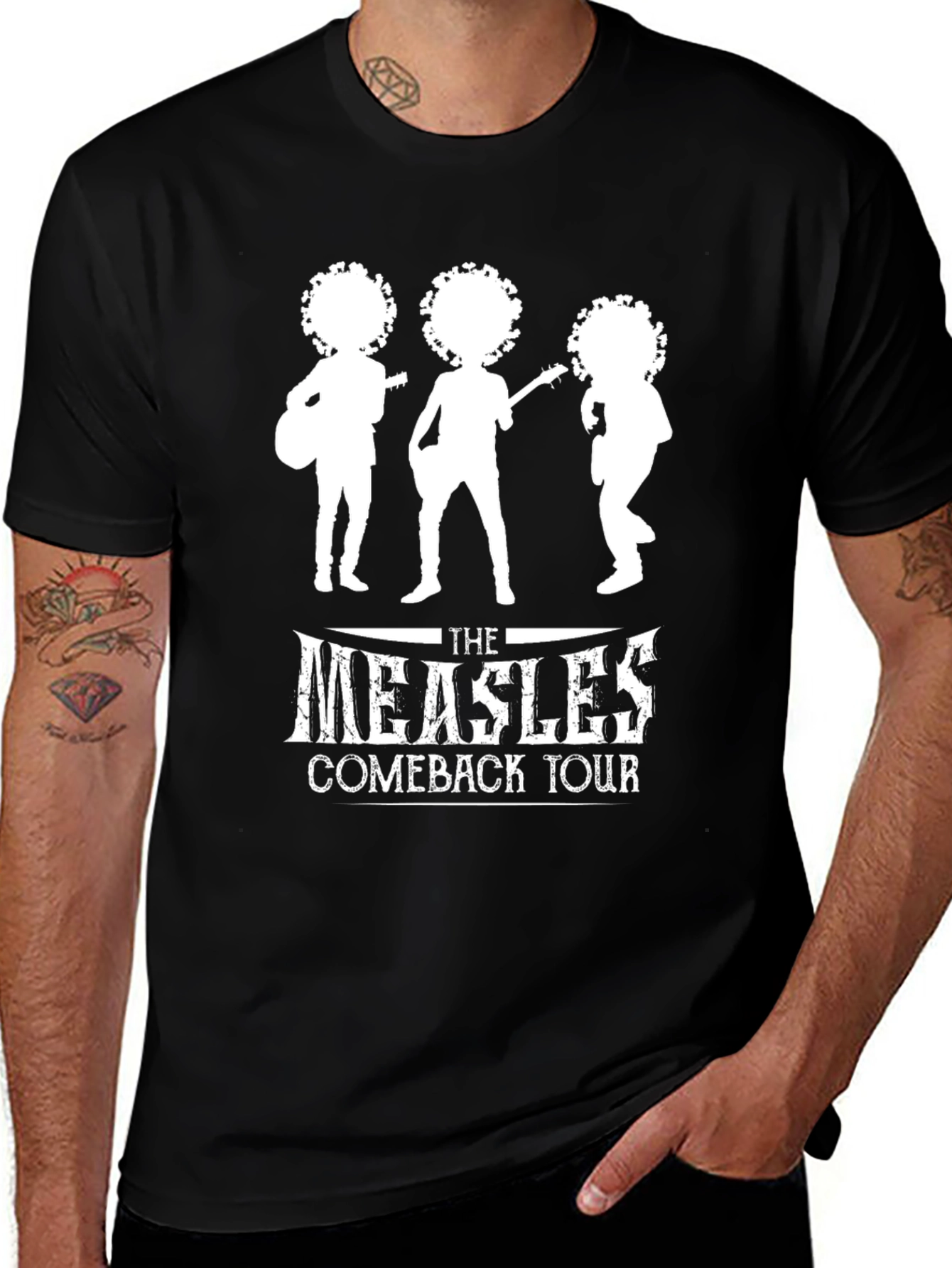 Variant 12 of The Measles Comeback Tour Black Graphic Tee