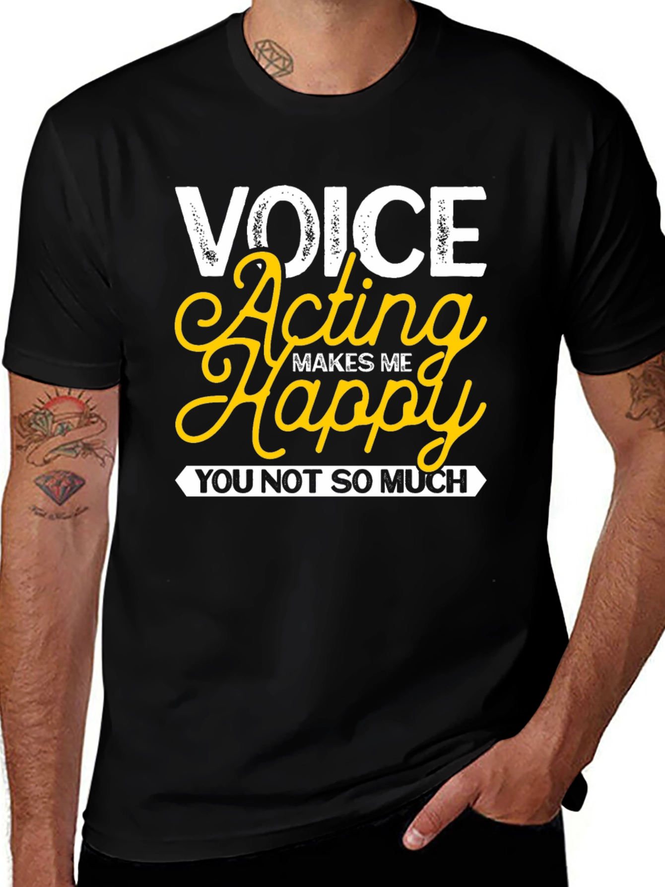 Voice Acting Makes Me Happy T-Shirt - Funny Actor Tee