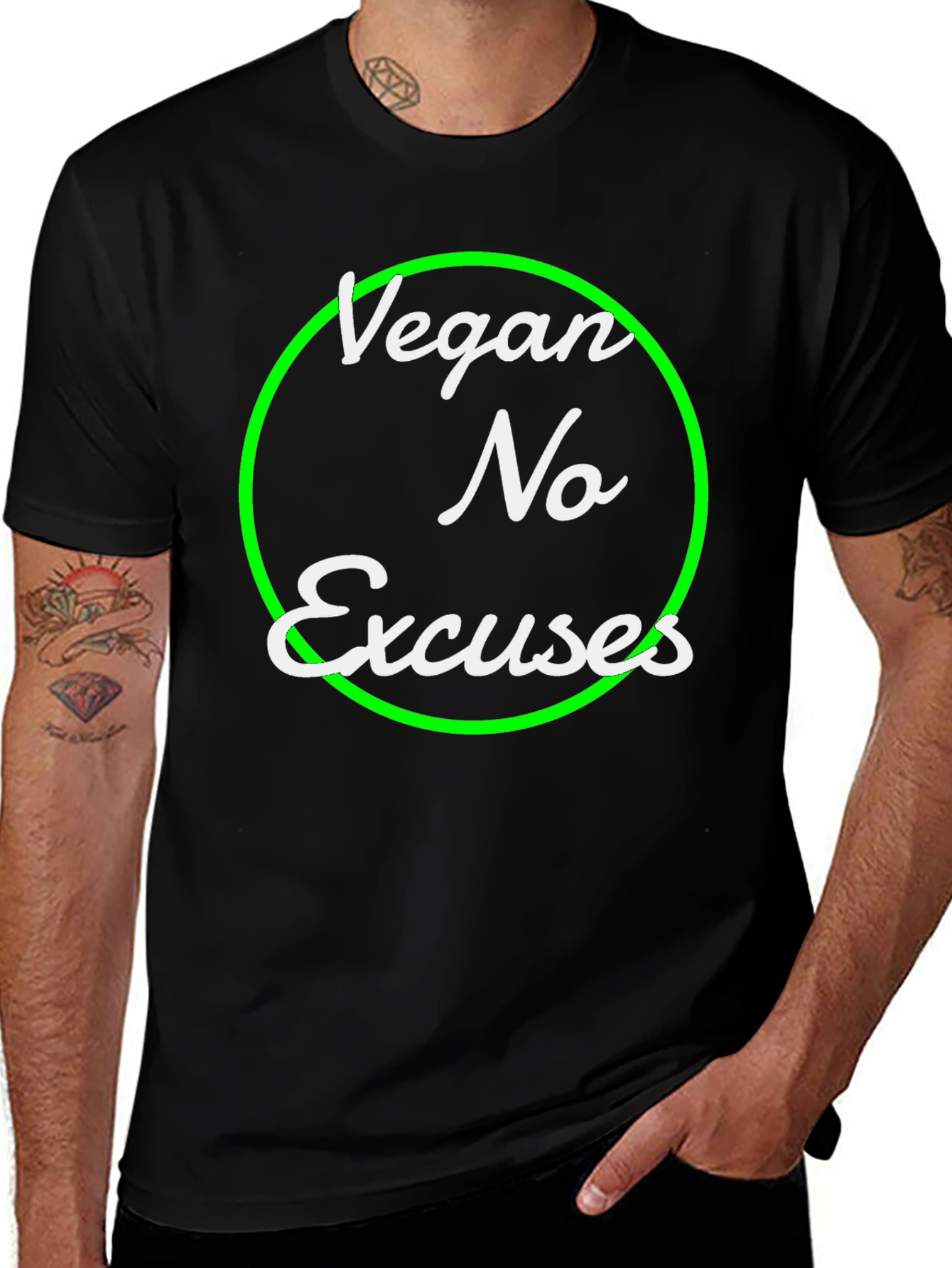 Variant 16 of Vegan No Excuses Black T-Shirt