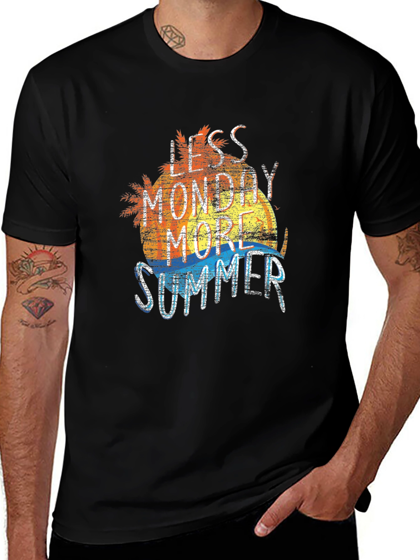 Less Monday More Summer Graphic T-Shirt