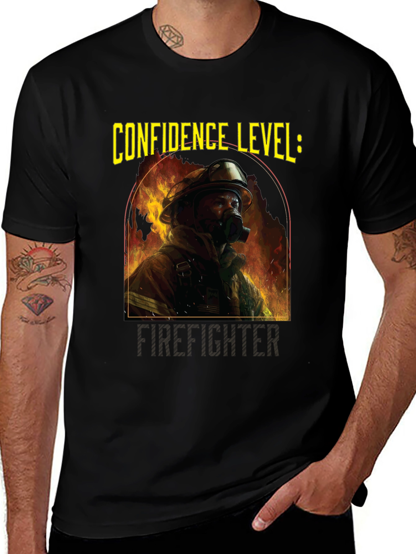 Variant 8 of Confidence Level: Firefighter Graphic T-Shirt