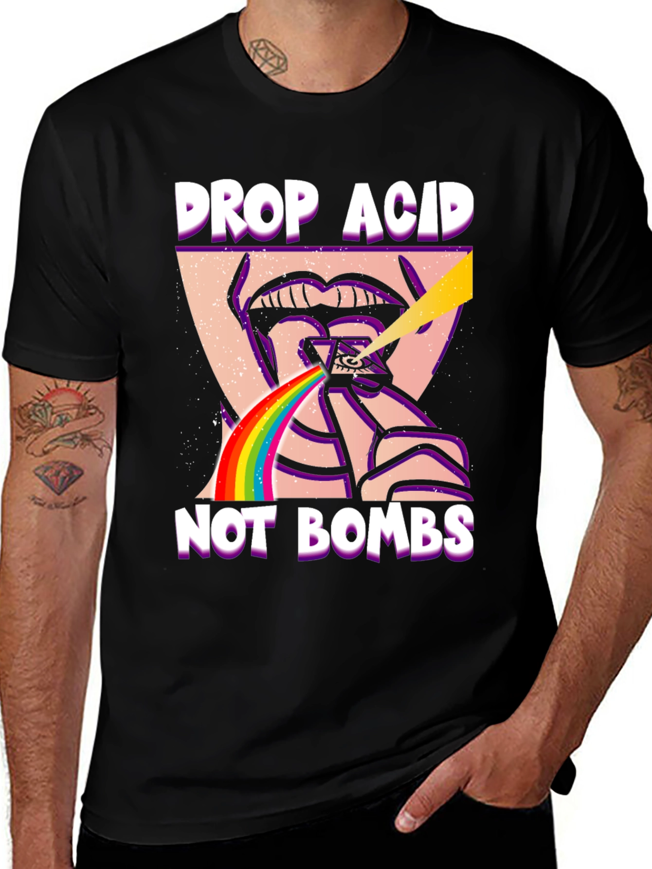 Variant 25 of Drop Acid Not Bombs Graphic T-Shirt