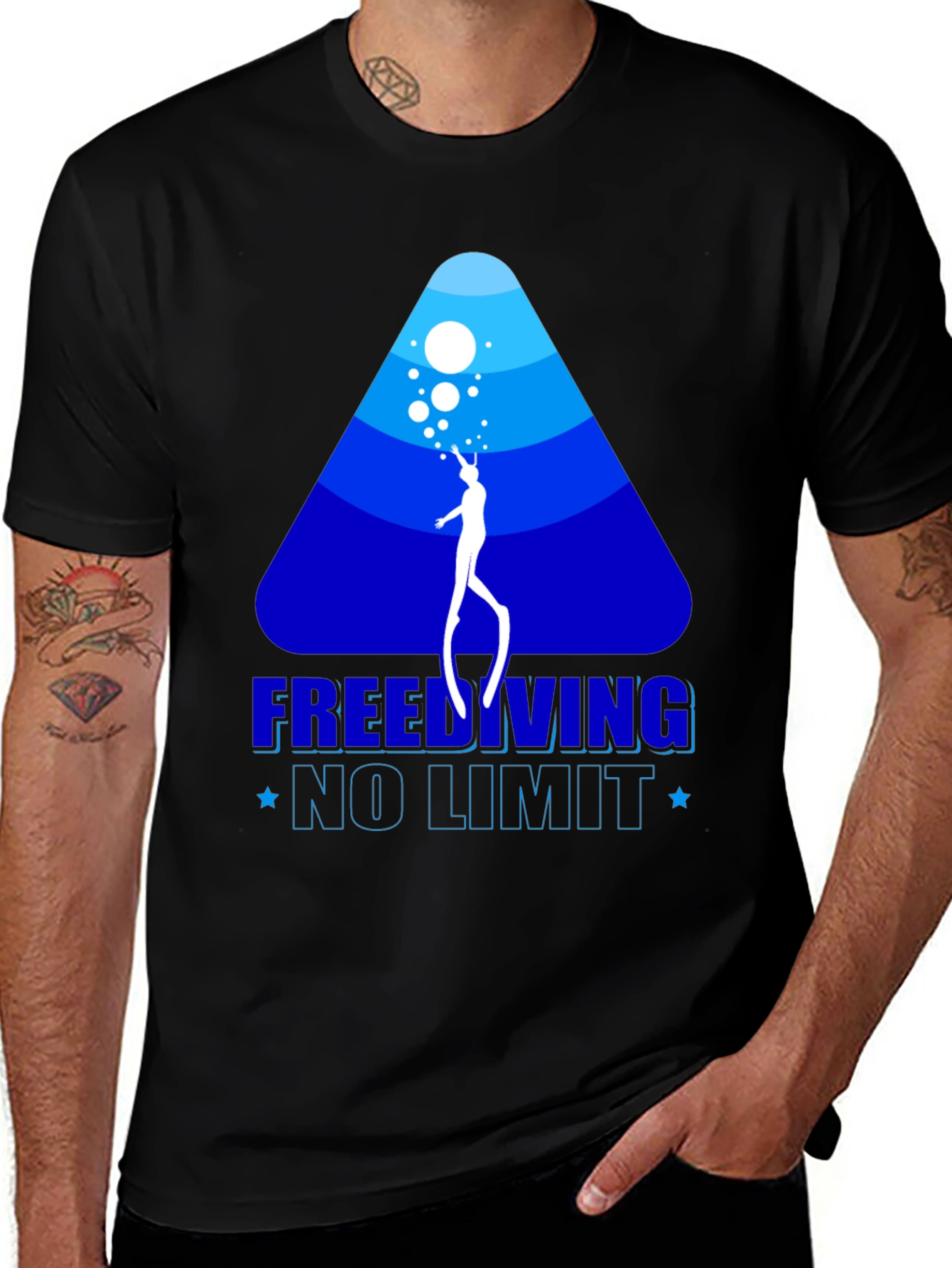 Variant 16 of Freediving No Limit Black T-Shirt
