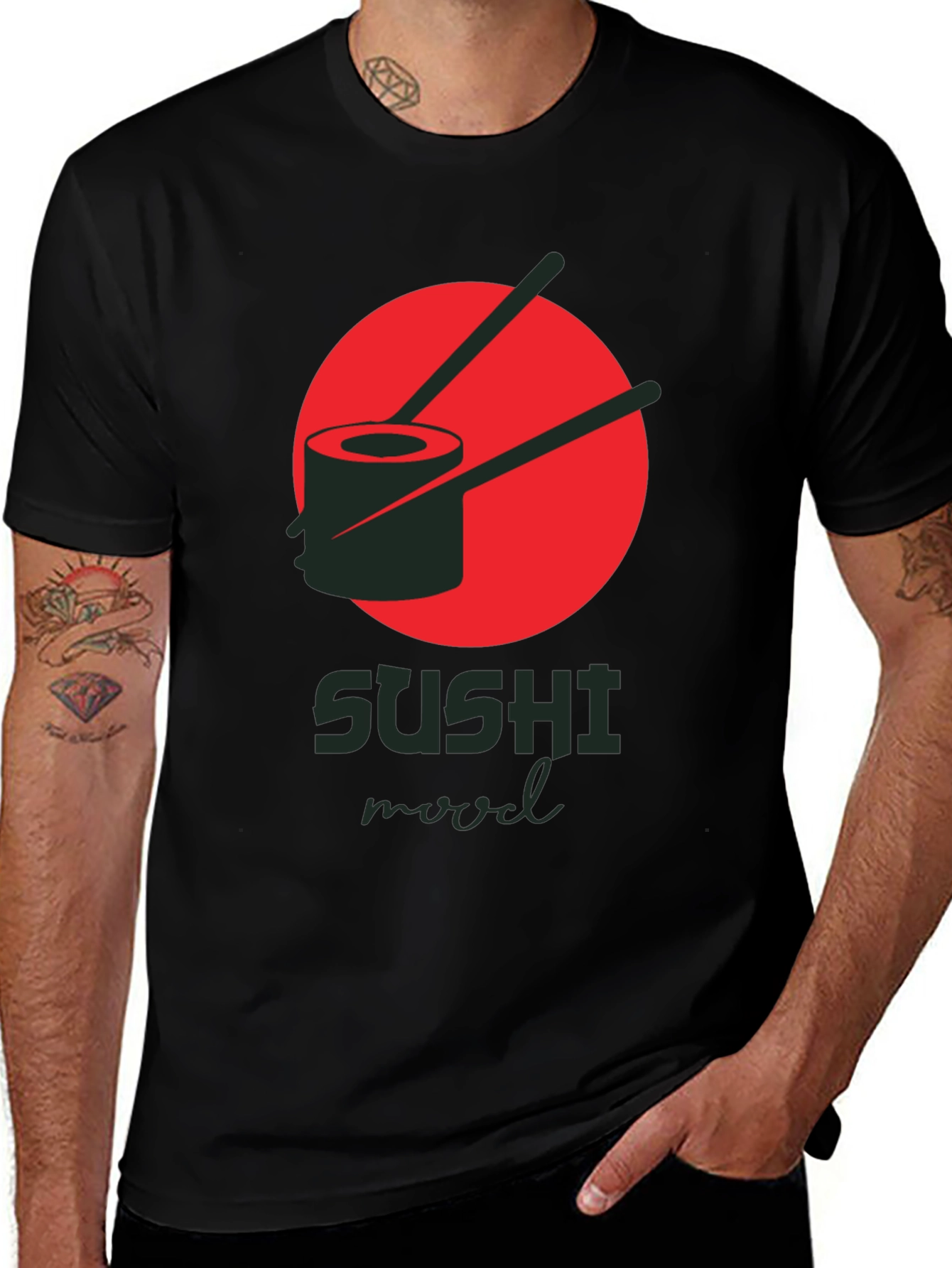 Variant 22 of Sushi Mood Graphic Tee - Stylish Cotton Blend T-Shirt