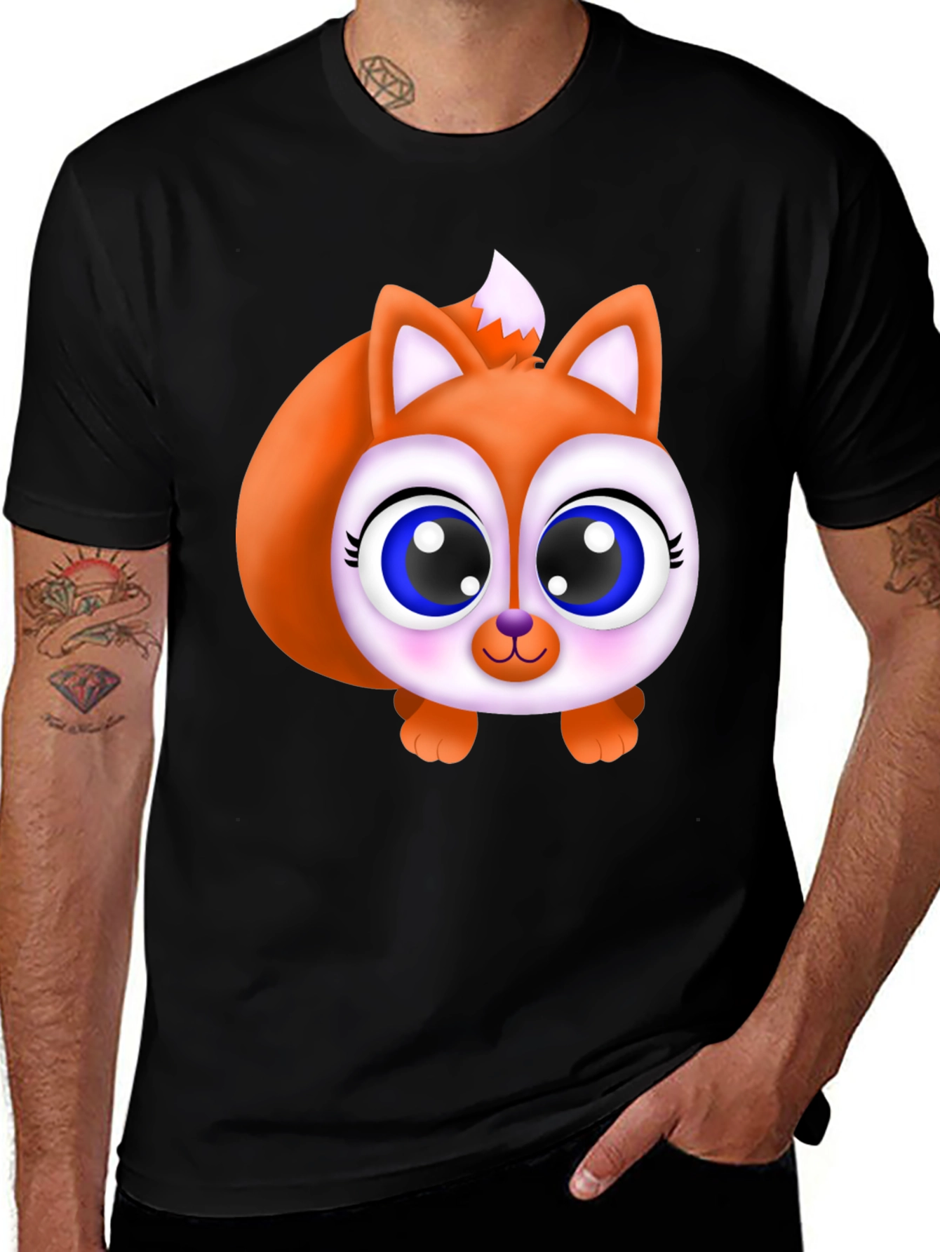 Variant 22 of Cute Cartoon Fox Graphic Tee