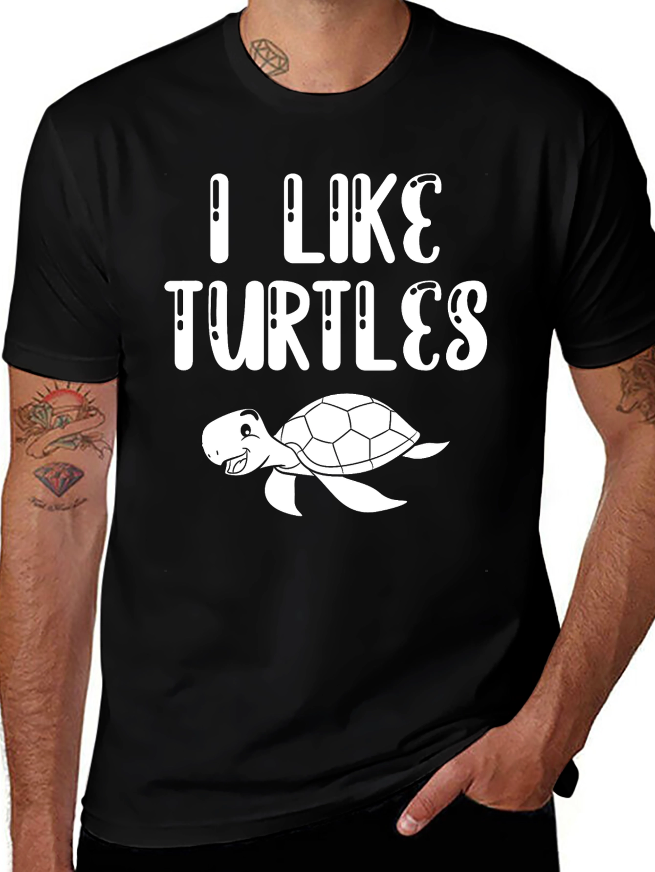 Variant 16 of I Like Turtles T-Shirt - Cute Sea Turtle Tee