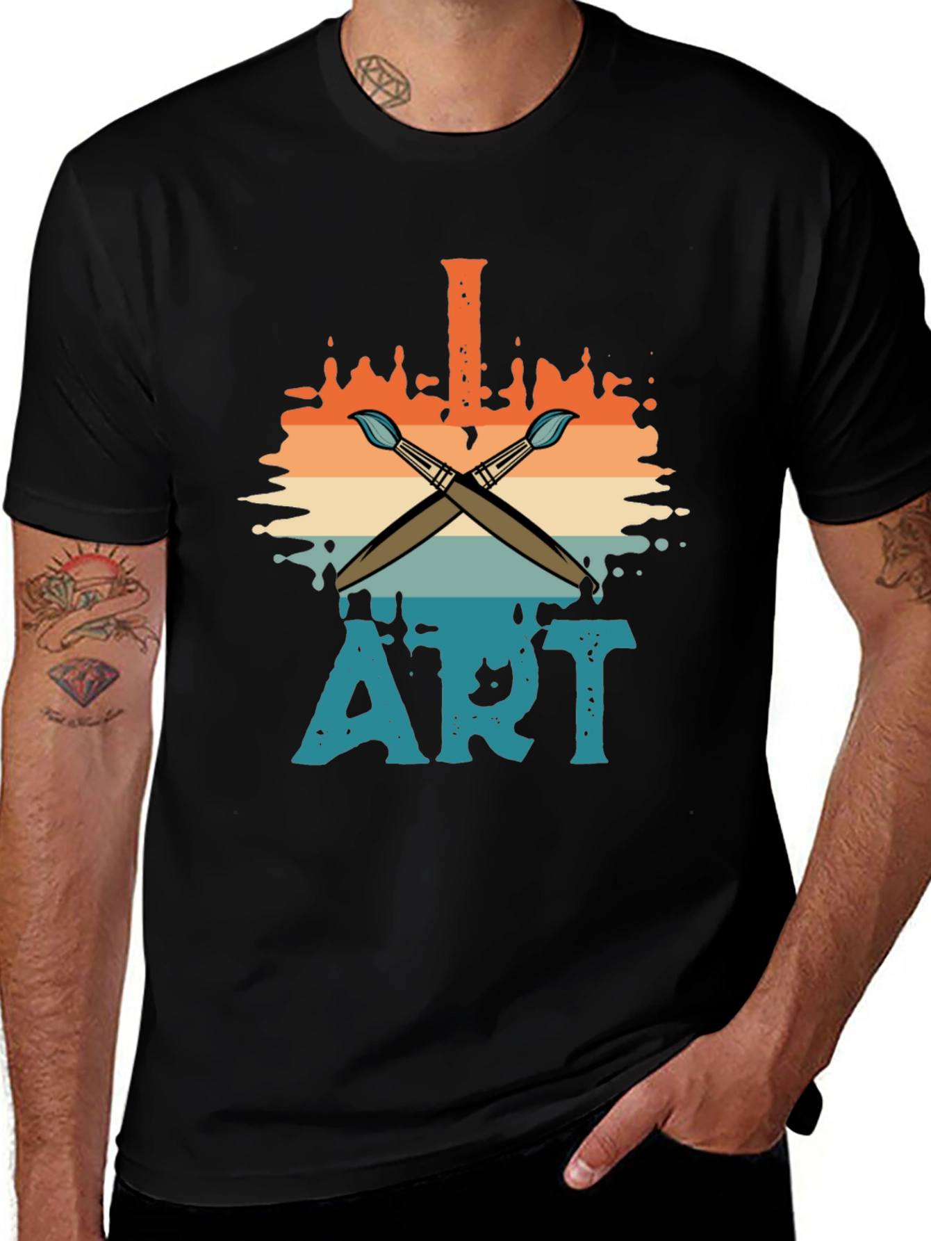 Variant 22 of I Love Art Graphic T-Shirt