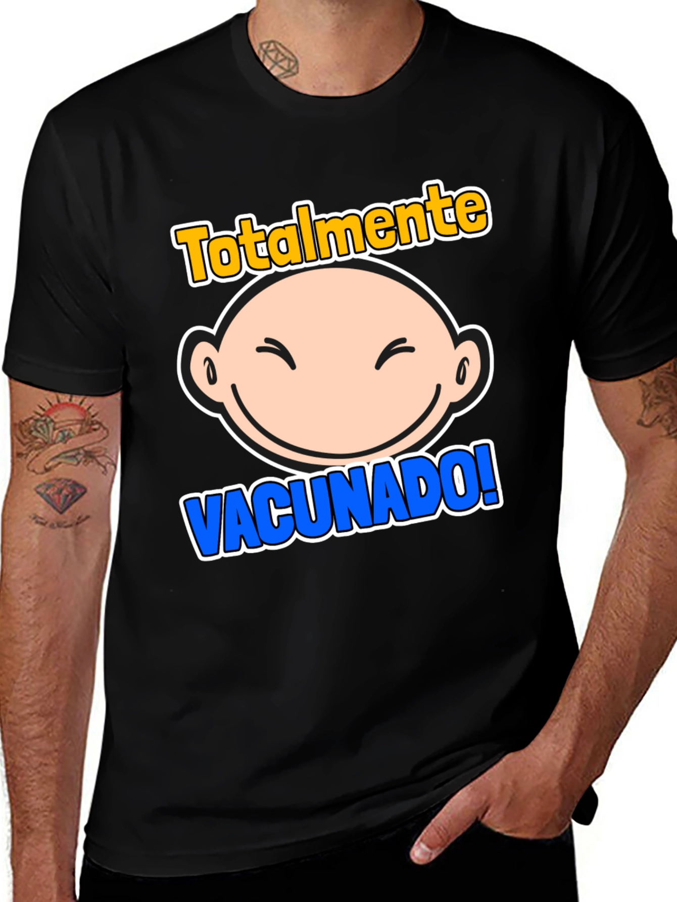 Variant 6 of Totally Vaccinated! Graphic Tee Shirt