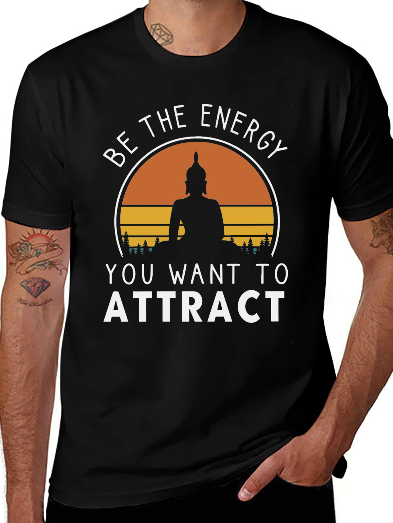 Energy Attract T-Shirt - Buddha Silhouette