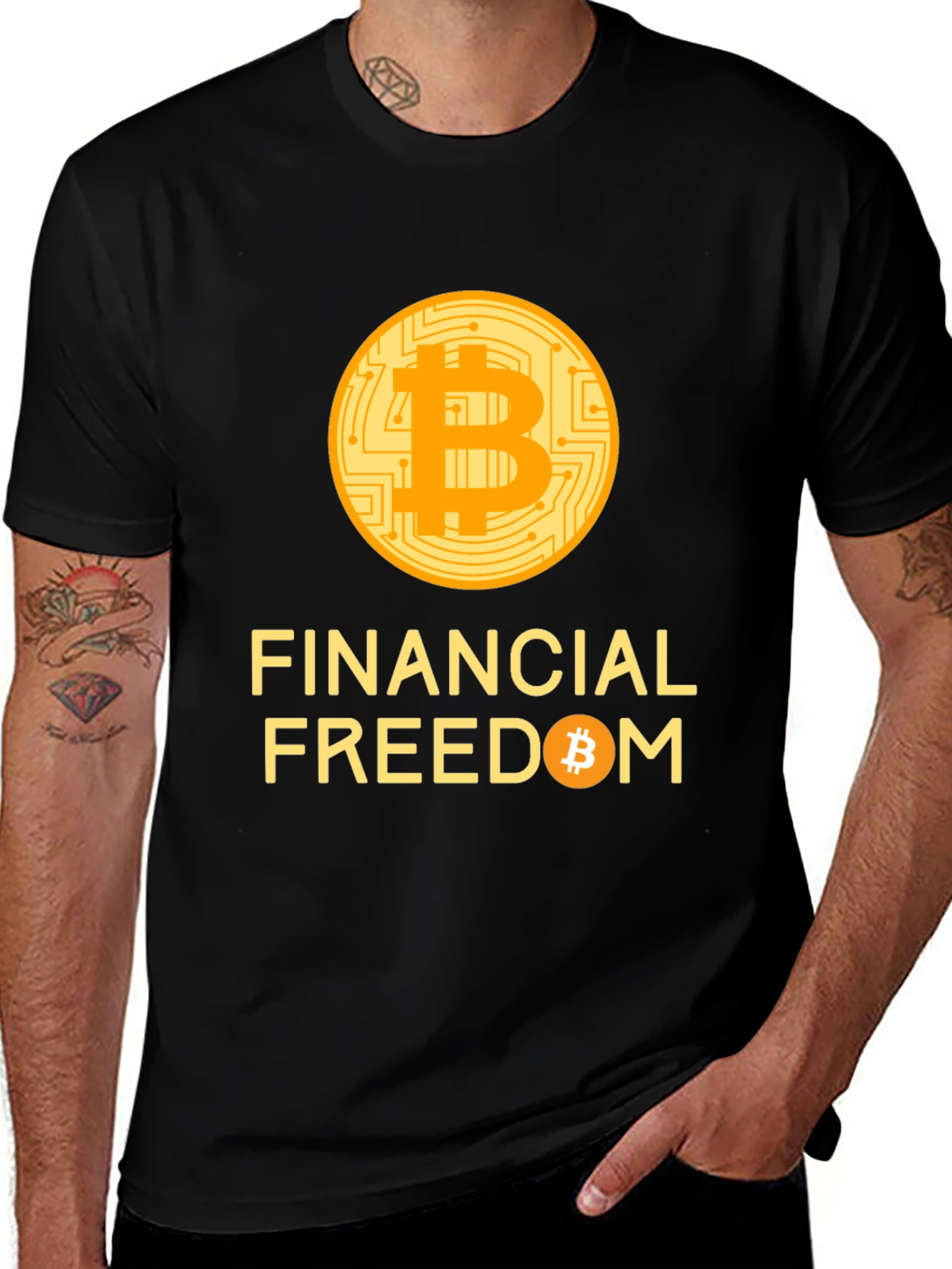 Variant 18 of Financial Freedom Bitcoin Graphic Tee
