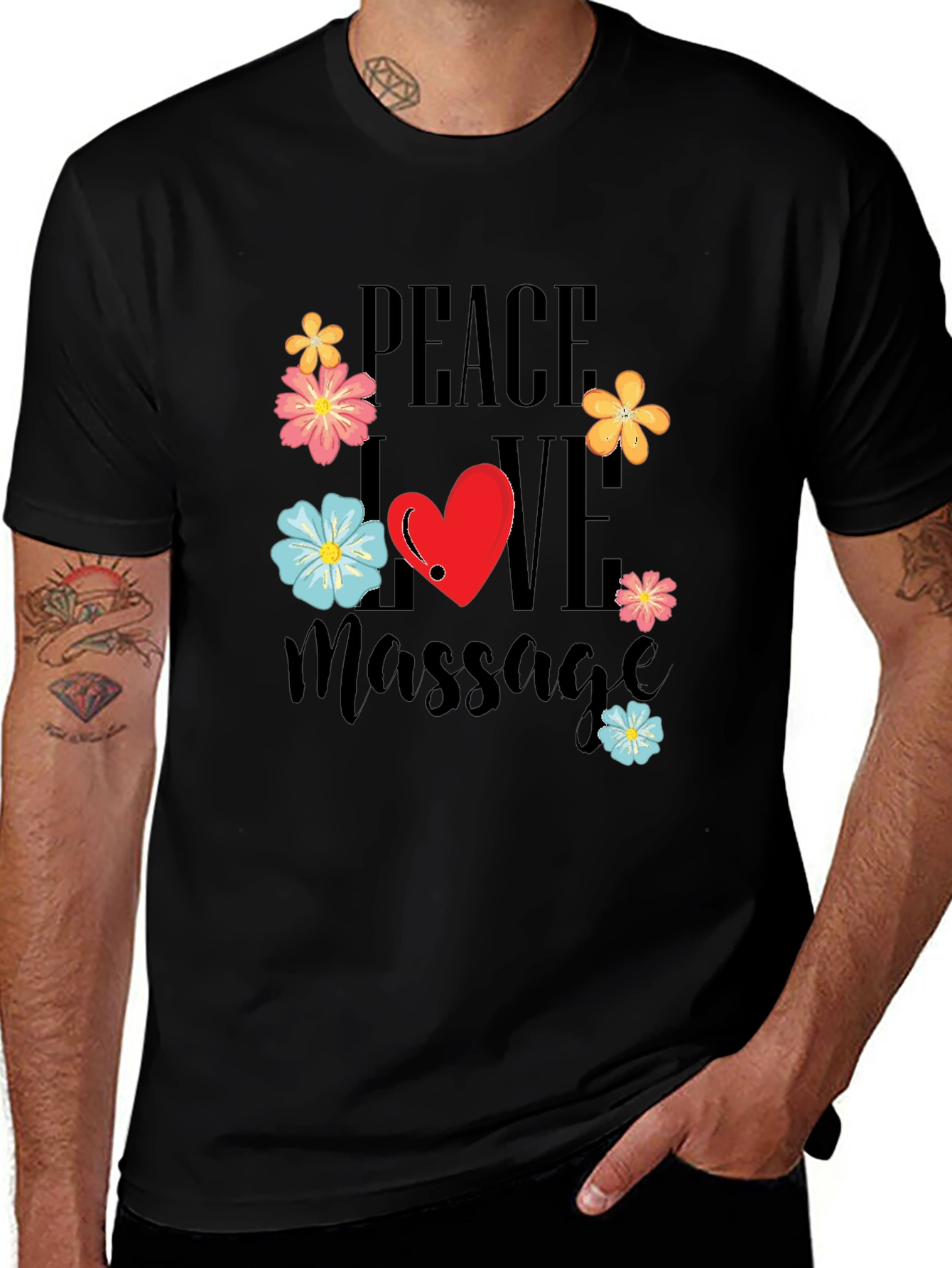 Peace Love Massage T-Shirt - Relax & Rejuvenate